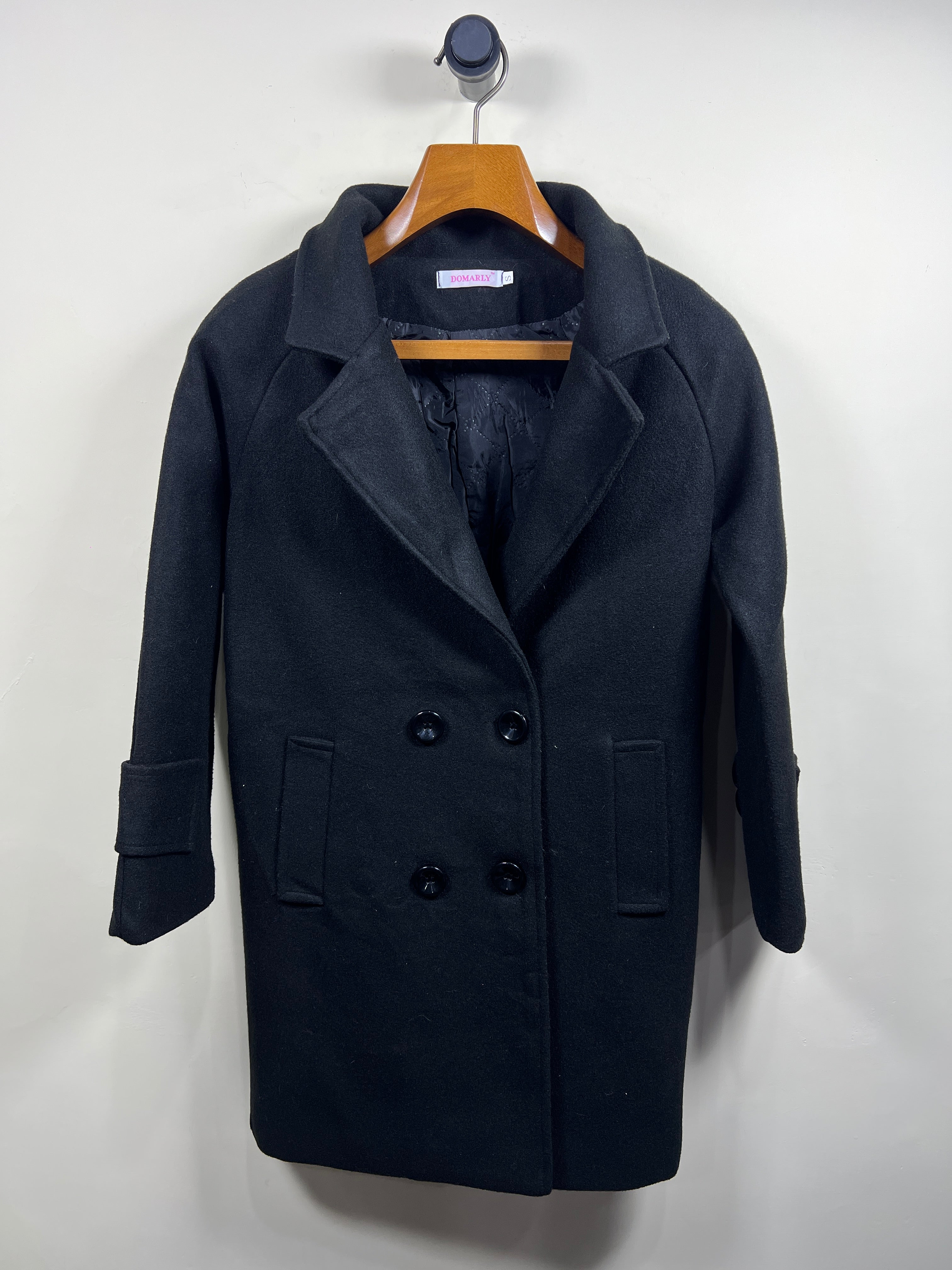 Domarly Wool Long Coat (Women) (Small-Medium)