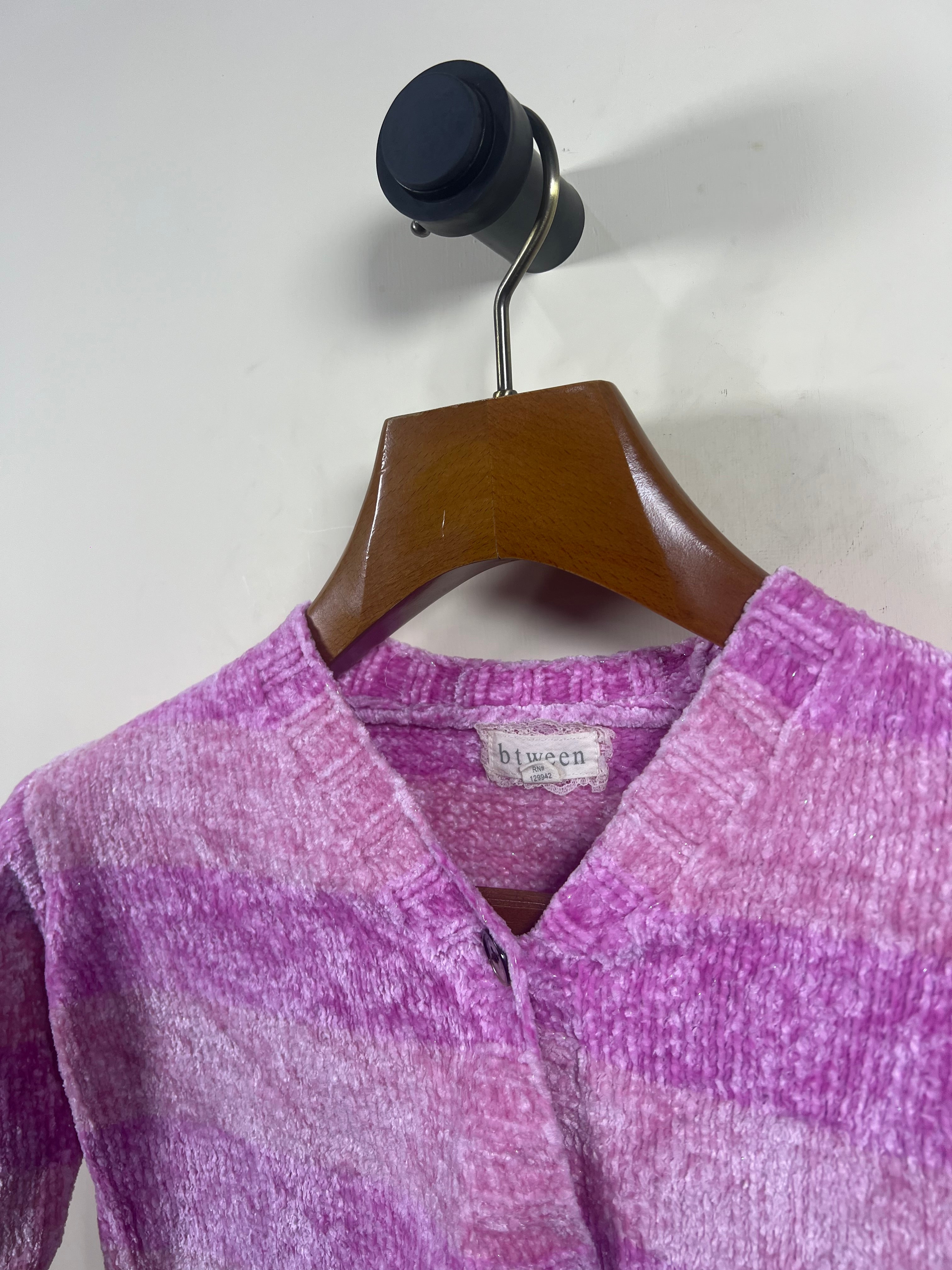 Between Crop Velvet Sweater (Women) (Small)