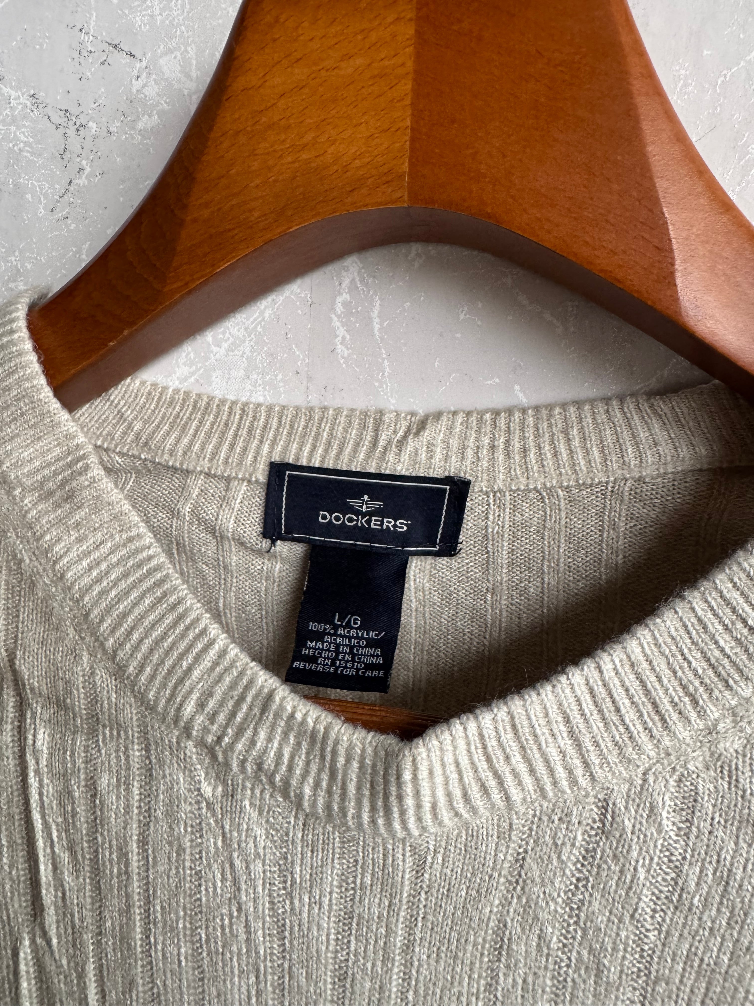 Dockers Cable Knit Acrylic Sweater (Large)