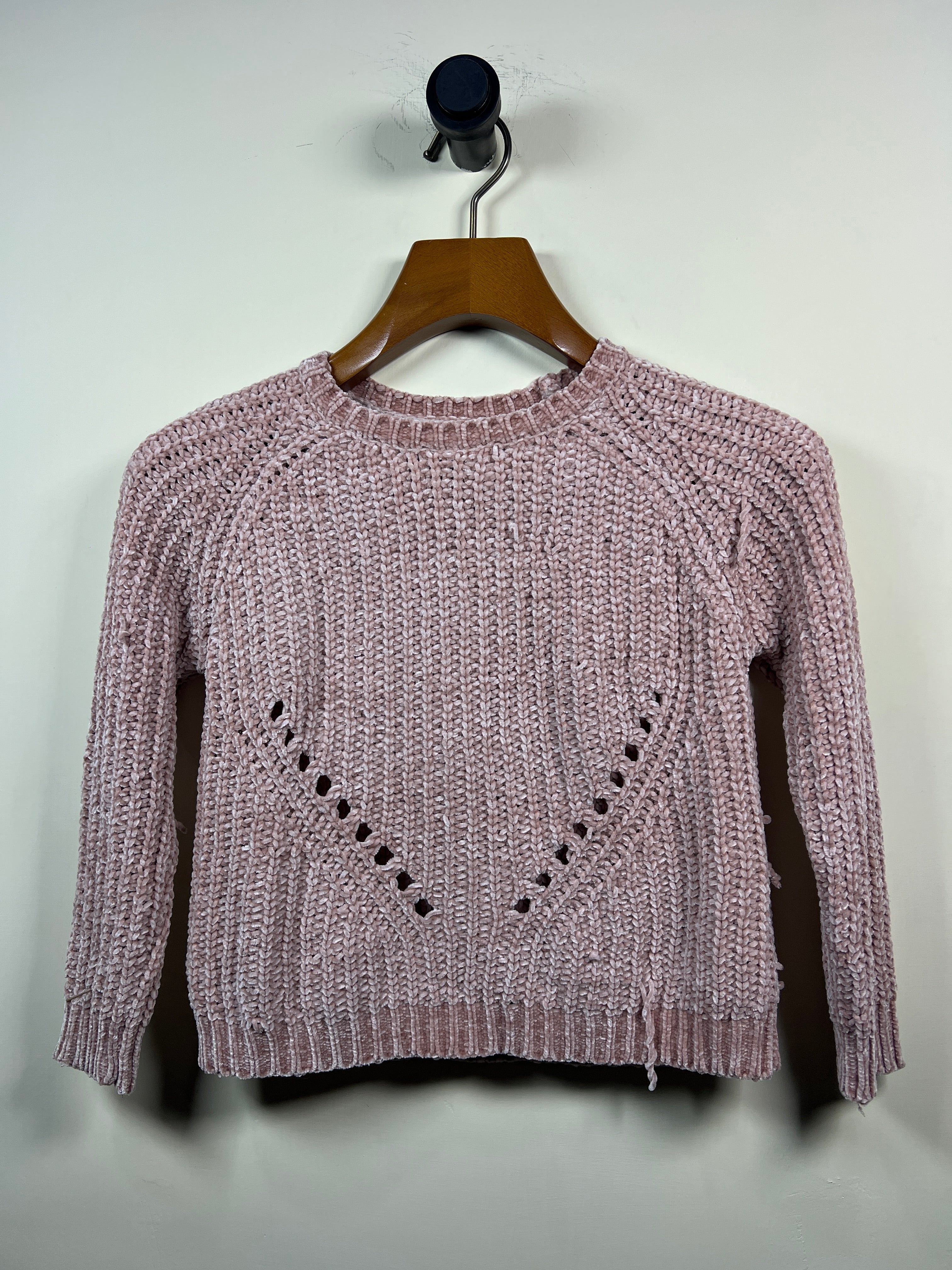 Poof Girl Crop Velvet Sweater (Women) (Small)