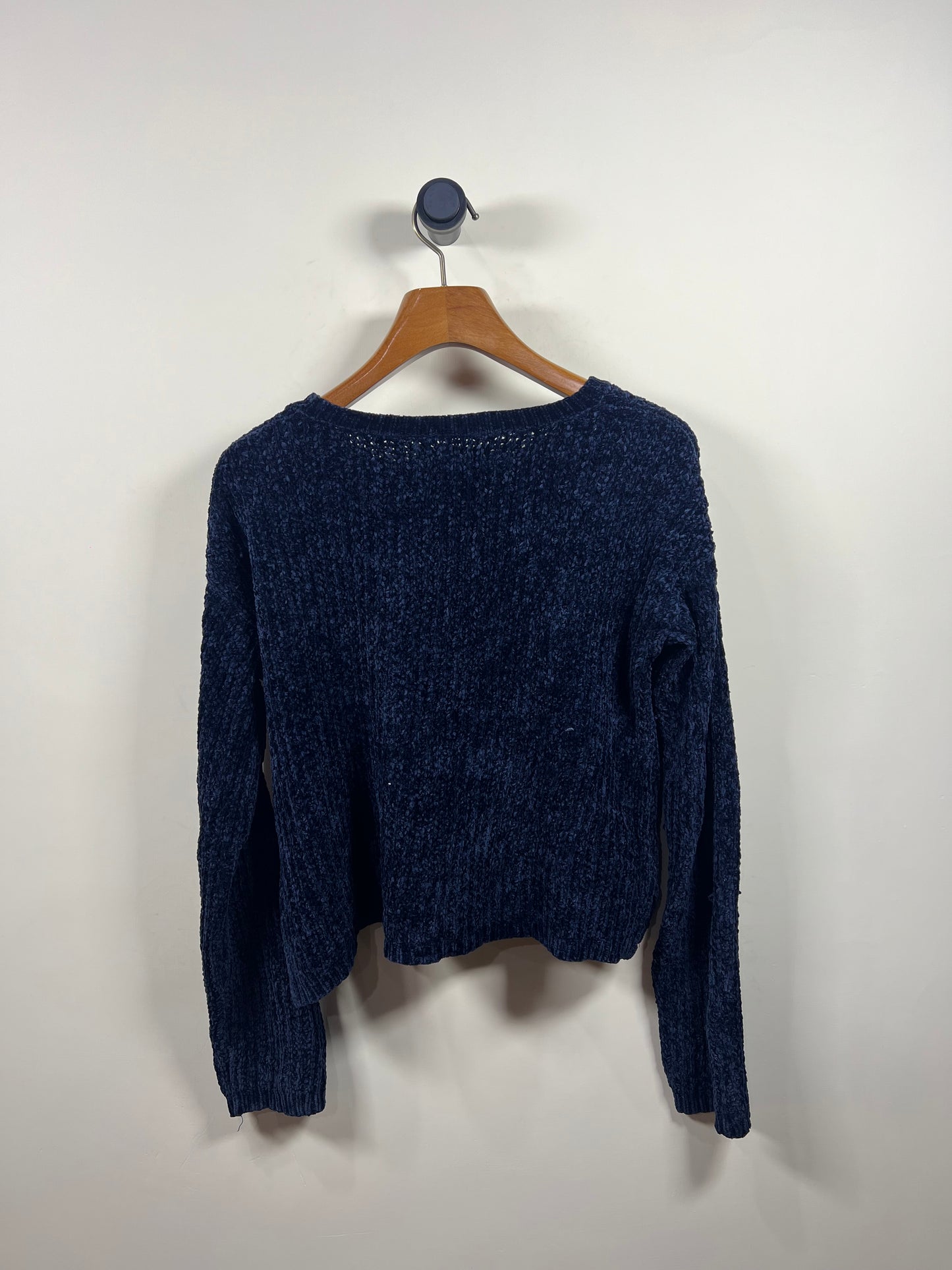 Aeropostale Crop Velvet Sweater (Women) (Large)