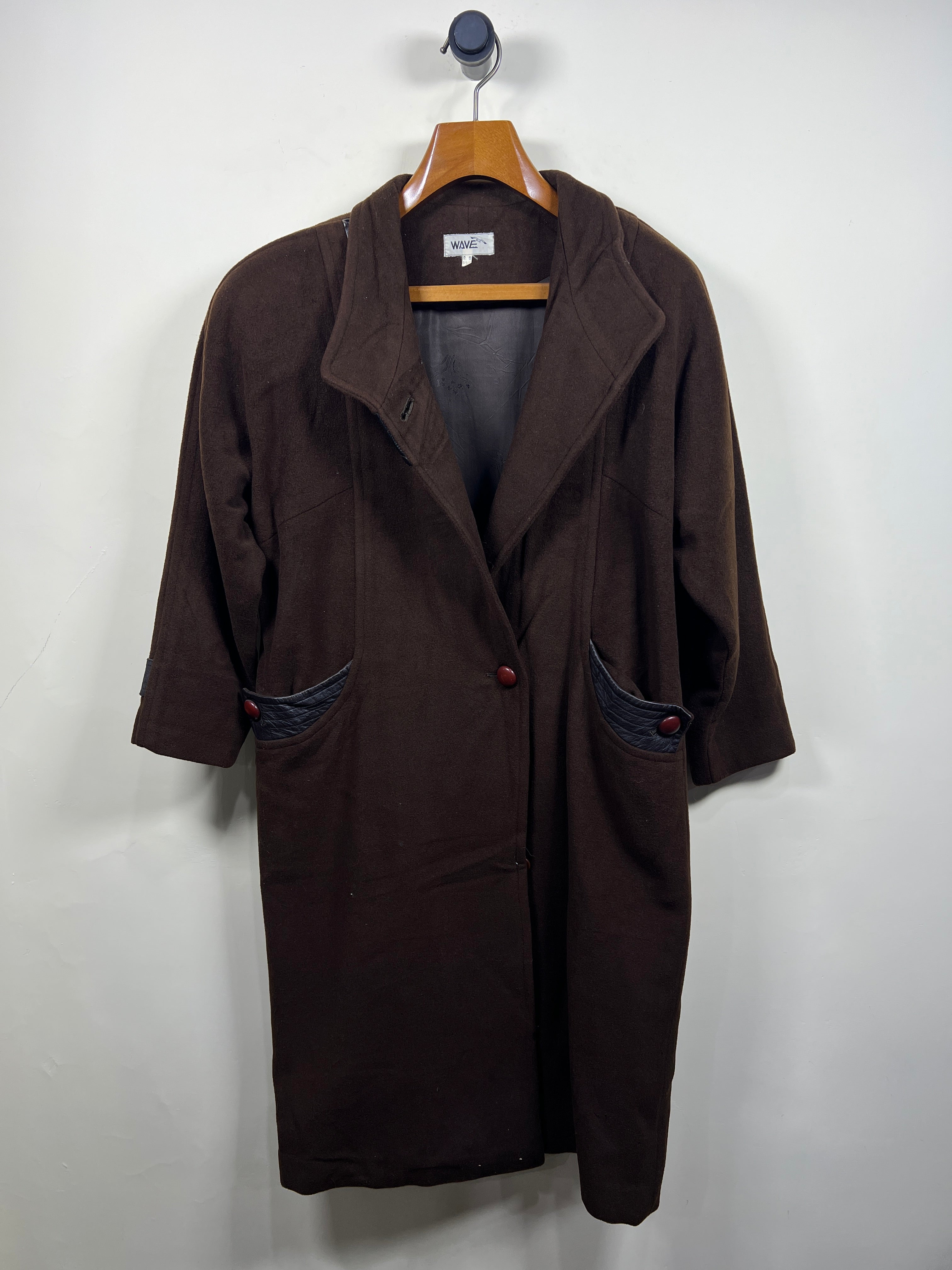 Wave Wool Long Coat (Women) (X-Large)