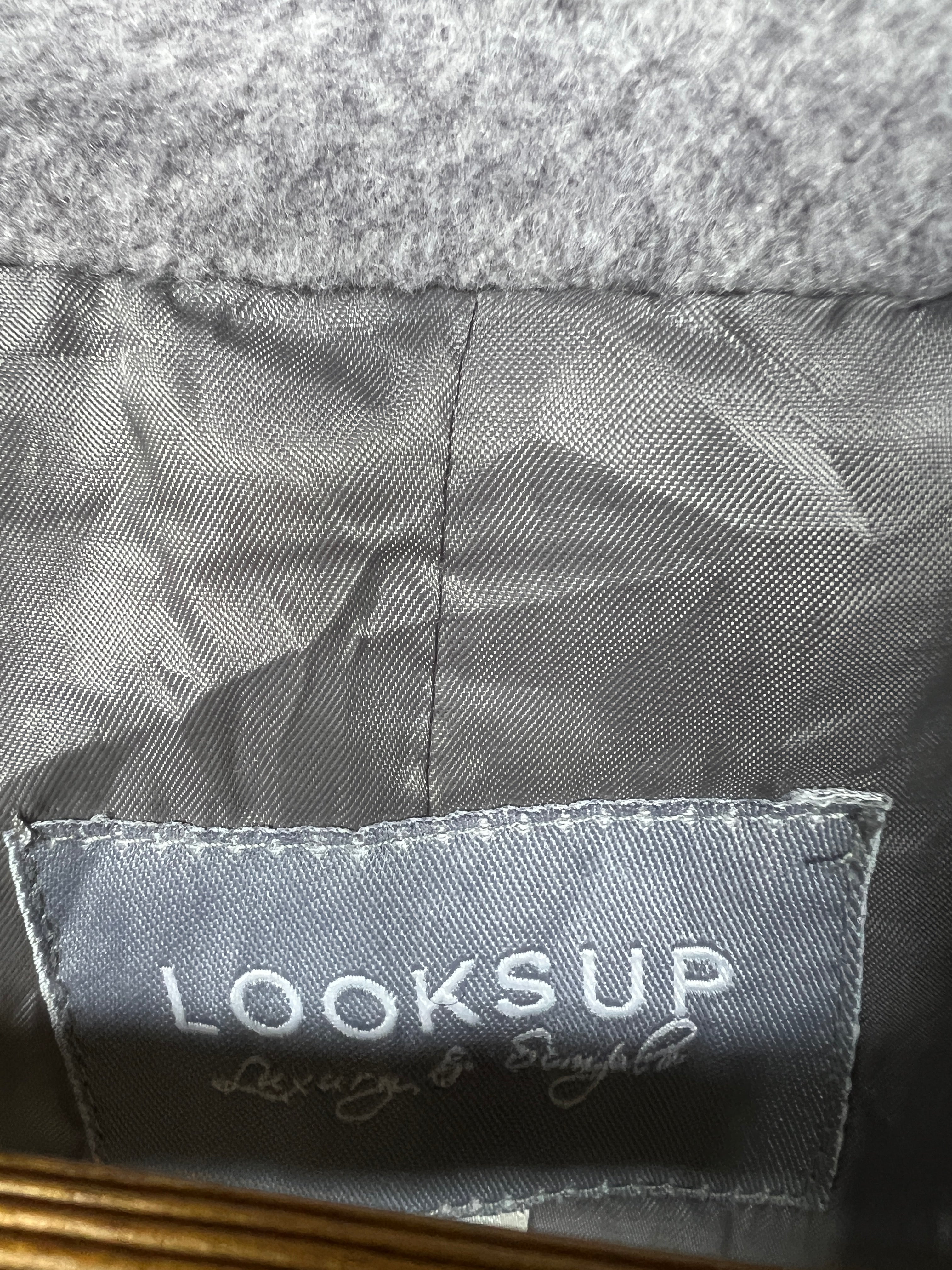 Looks Up Wool Long Coat (Women) (Medium-Large)
