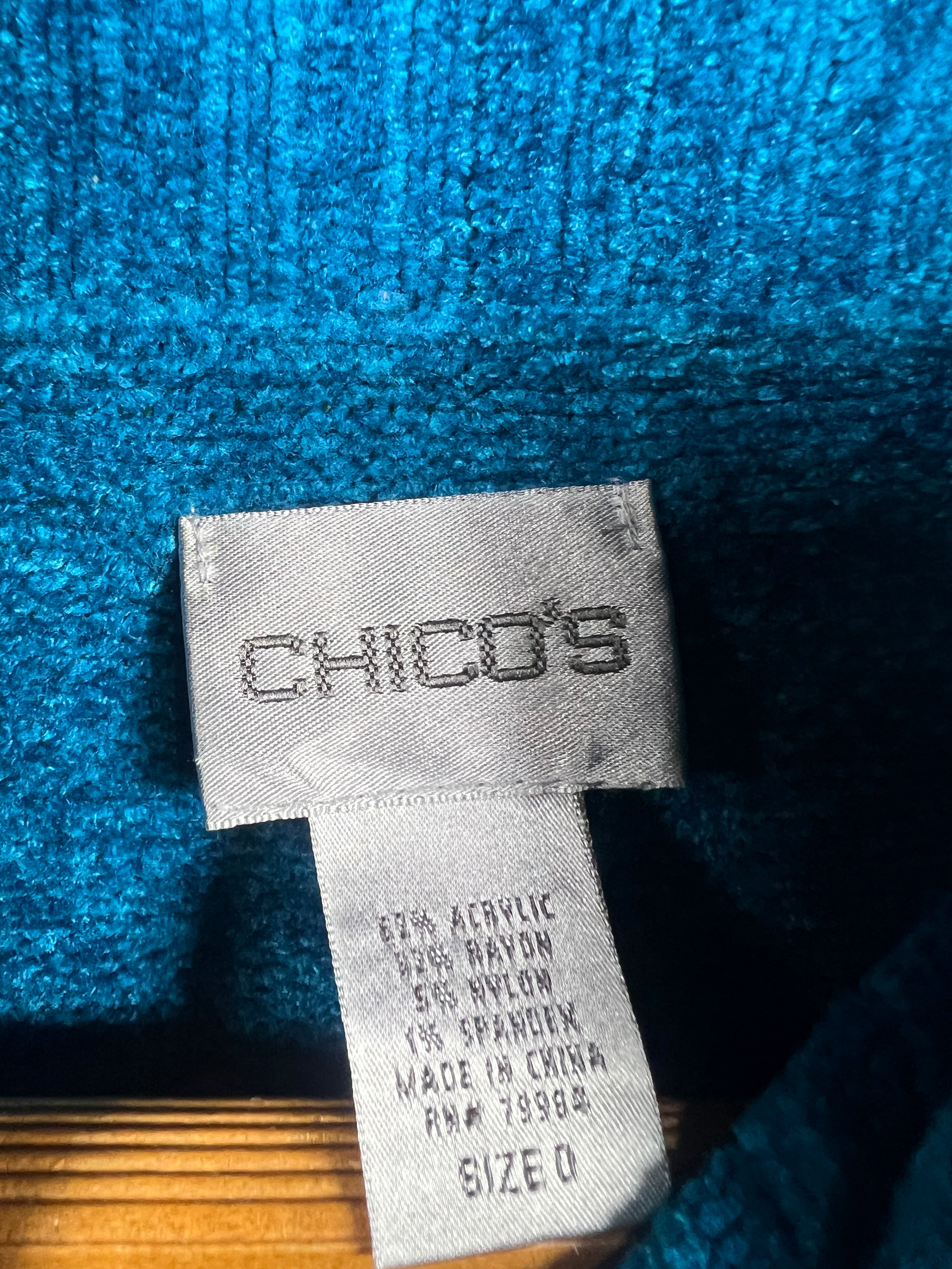 Chicos Turtle Neck Velvet Sweater (Women) (Small-Medium)