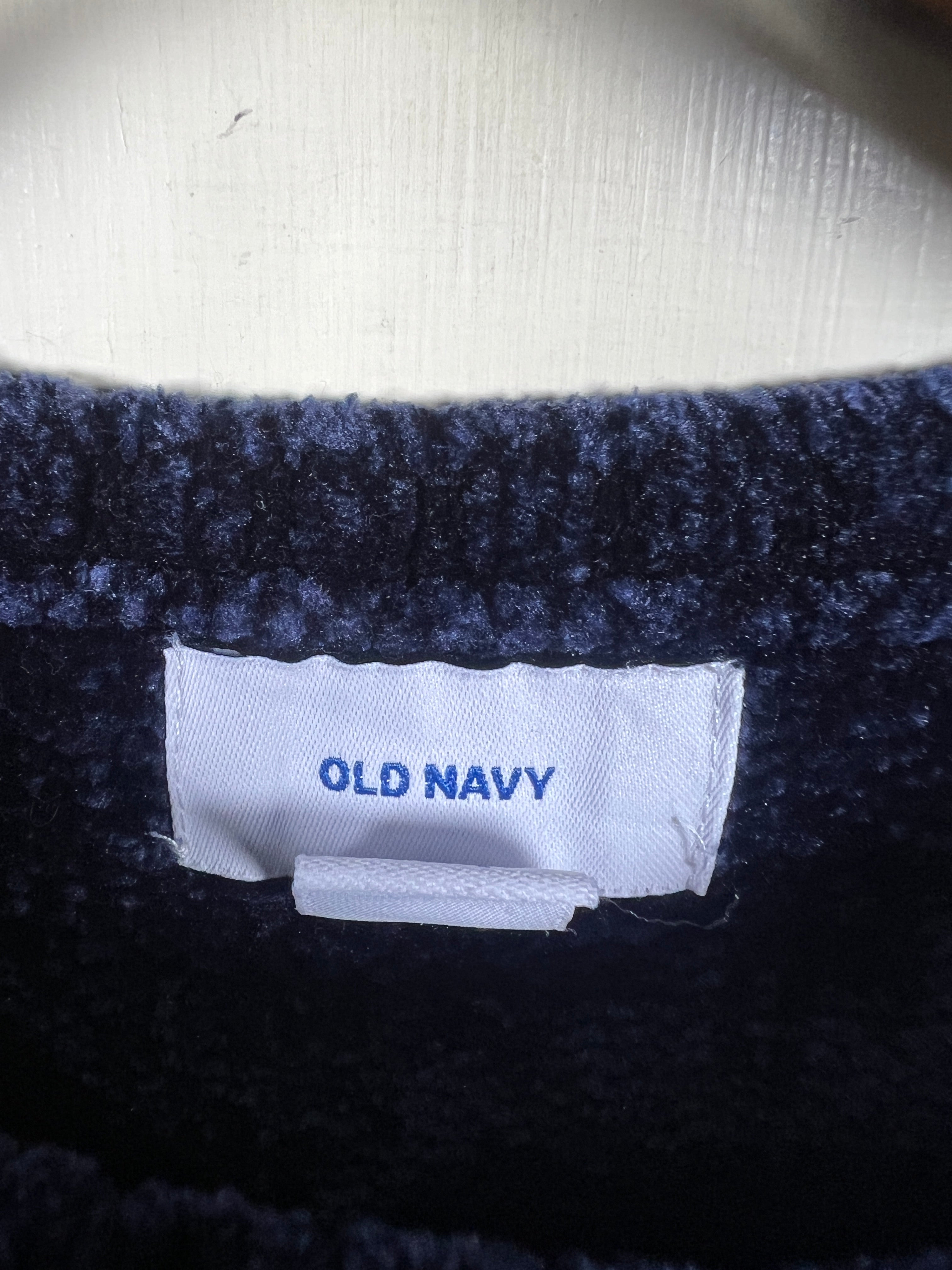 Old Navy Crop Velvet Sweater (Women) (X-Small)
