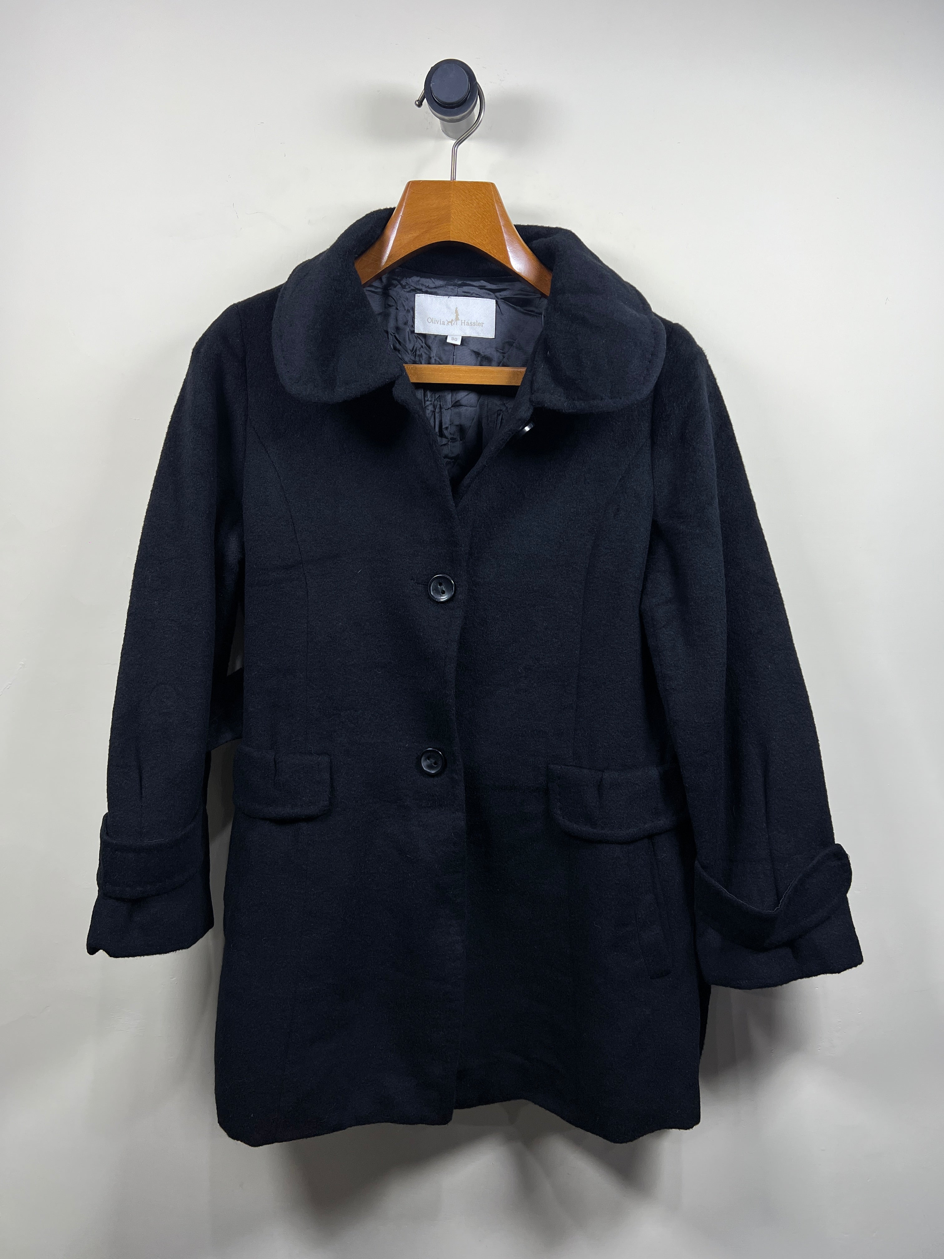 Olivia Hassler Wool Long Coat (Women) (Large/X-Large)