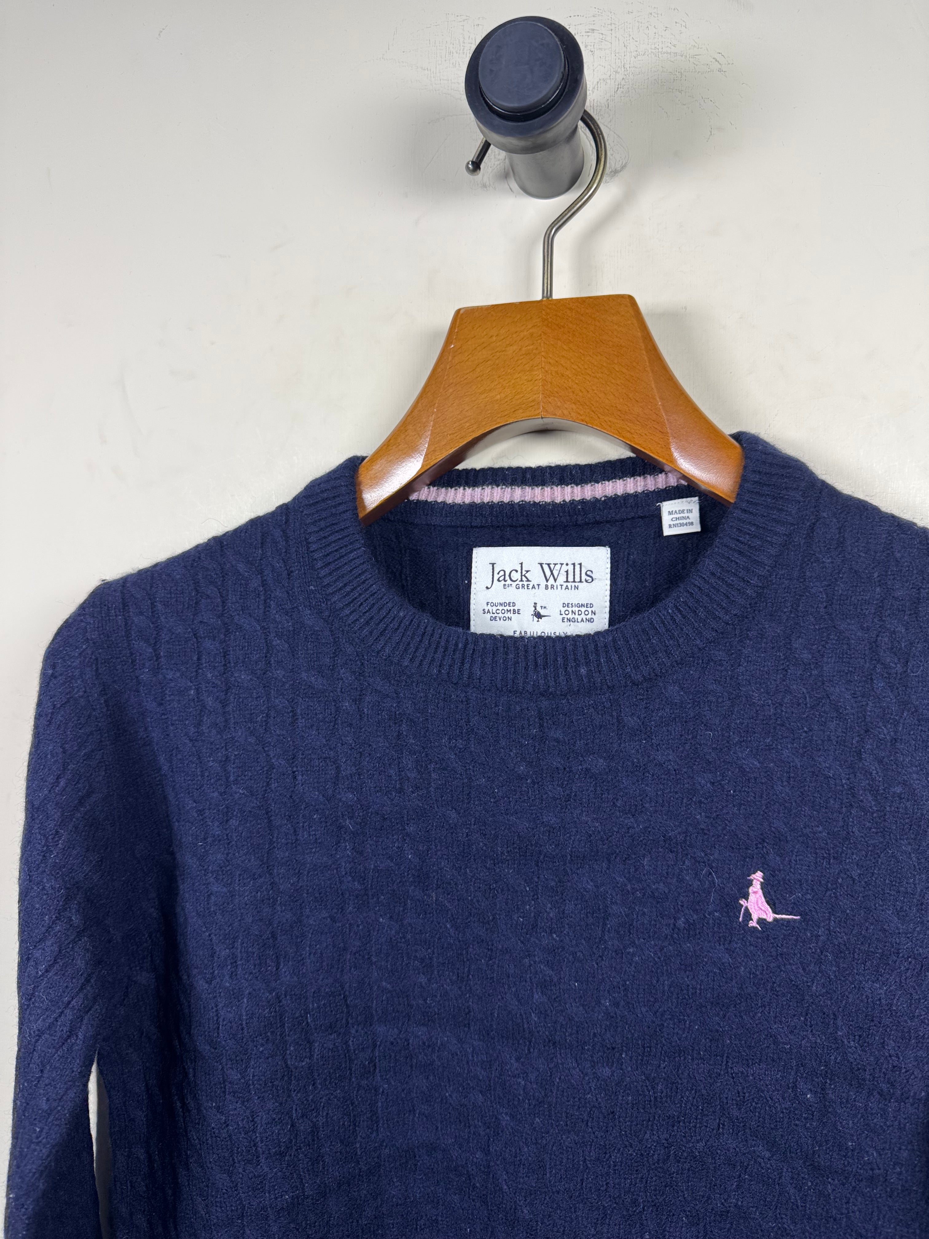 Jack Wills Cable Knitted Sweater (Small-Medium)