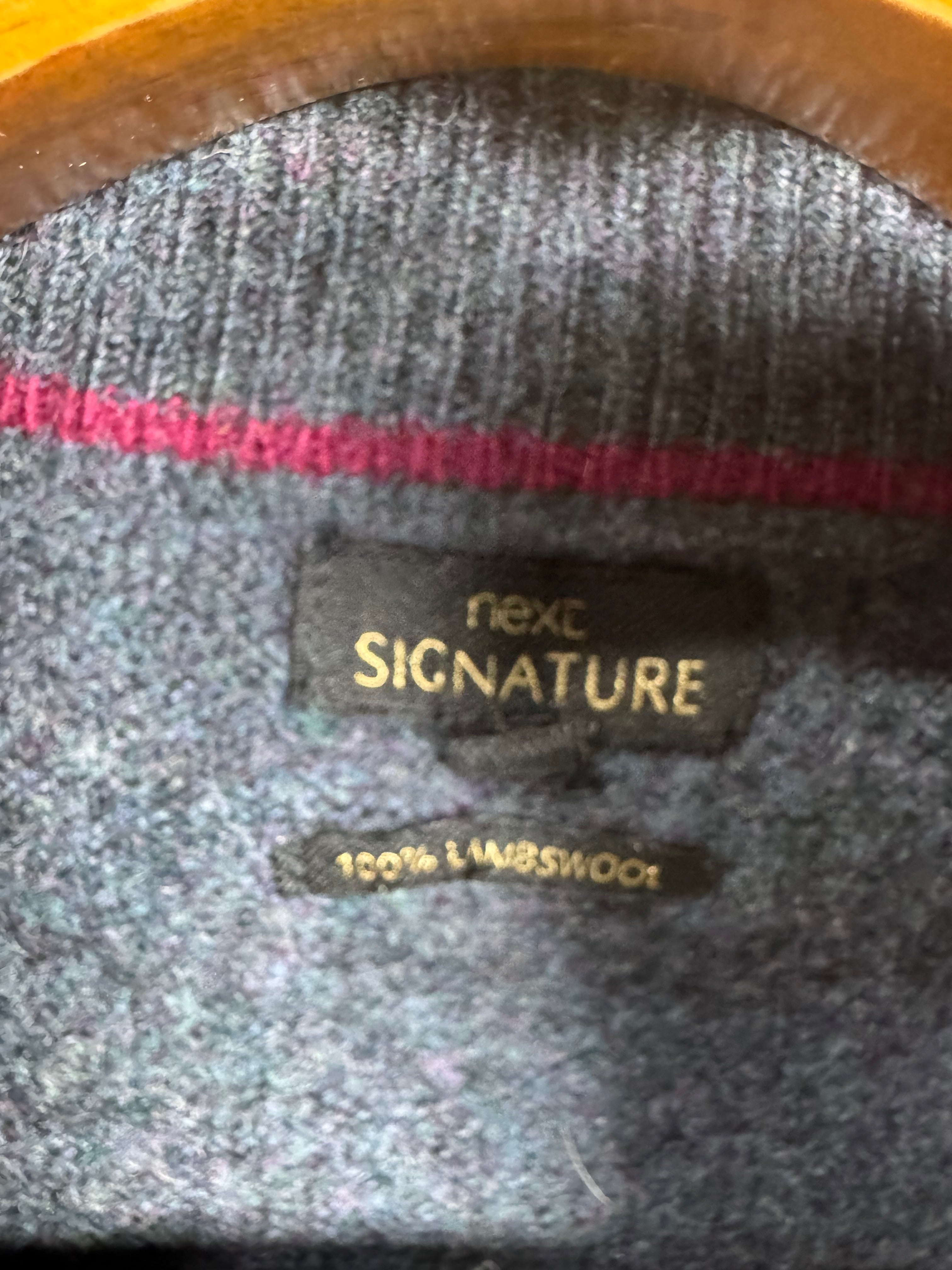 Next Lambswool Quarter Zipper Sweater (Small)