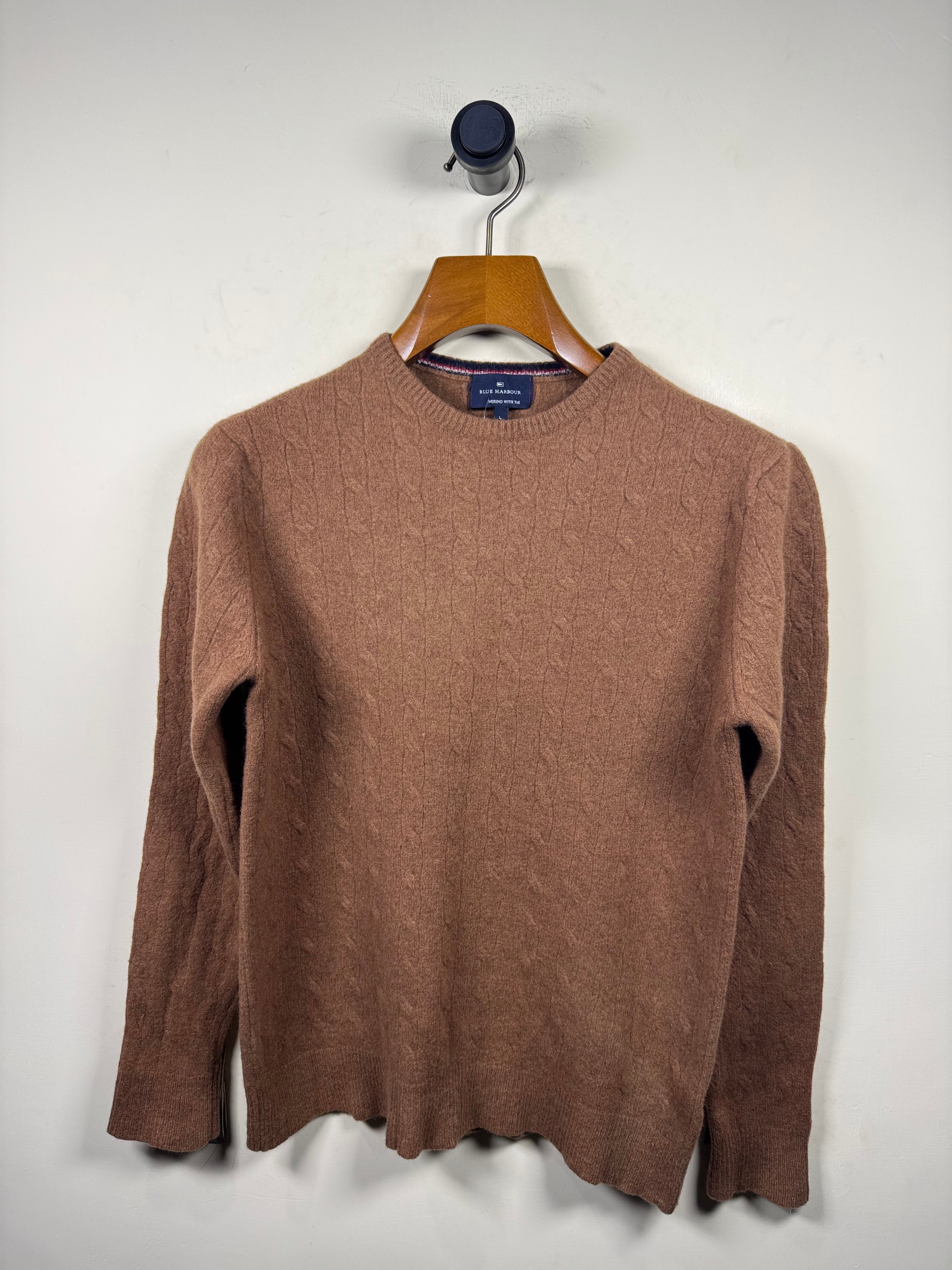 Marks & Spencer Merino Yak Cable Knitted Sweater (Small-Medium)