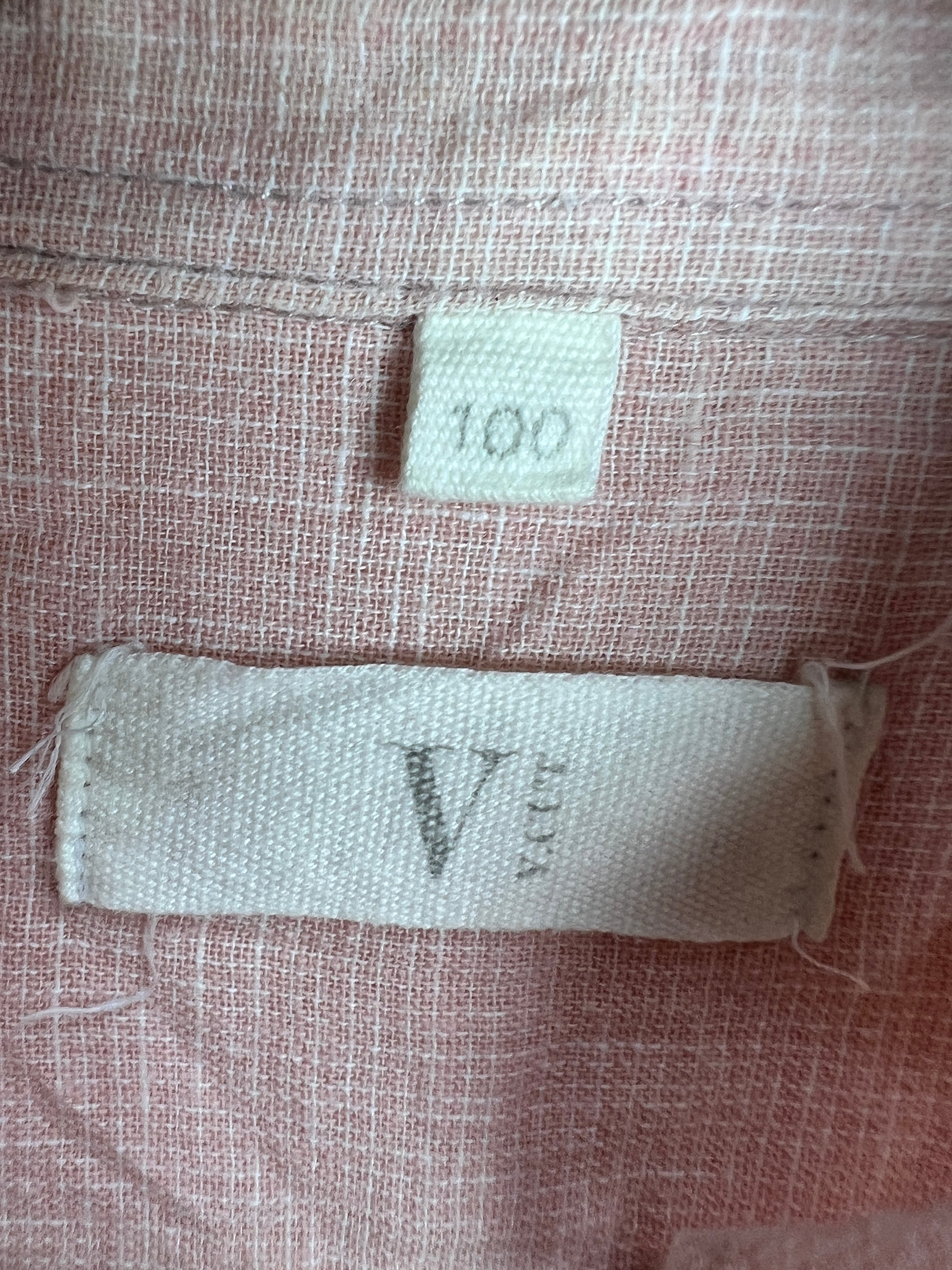 V Cut Linen Shirt (Medium)
