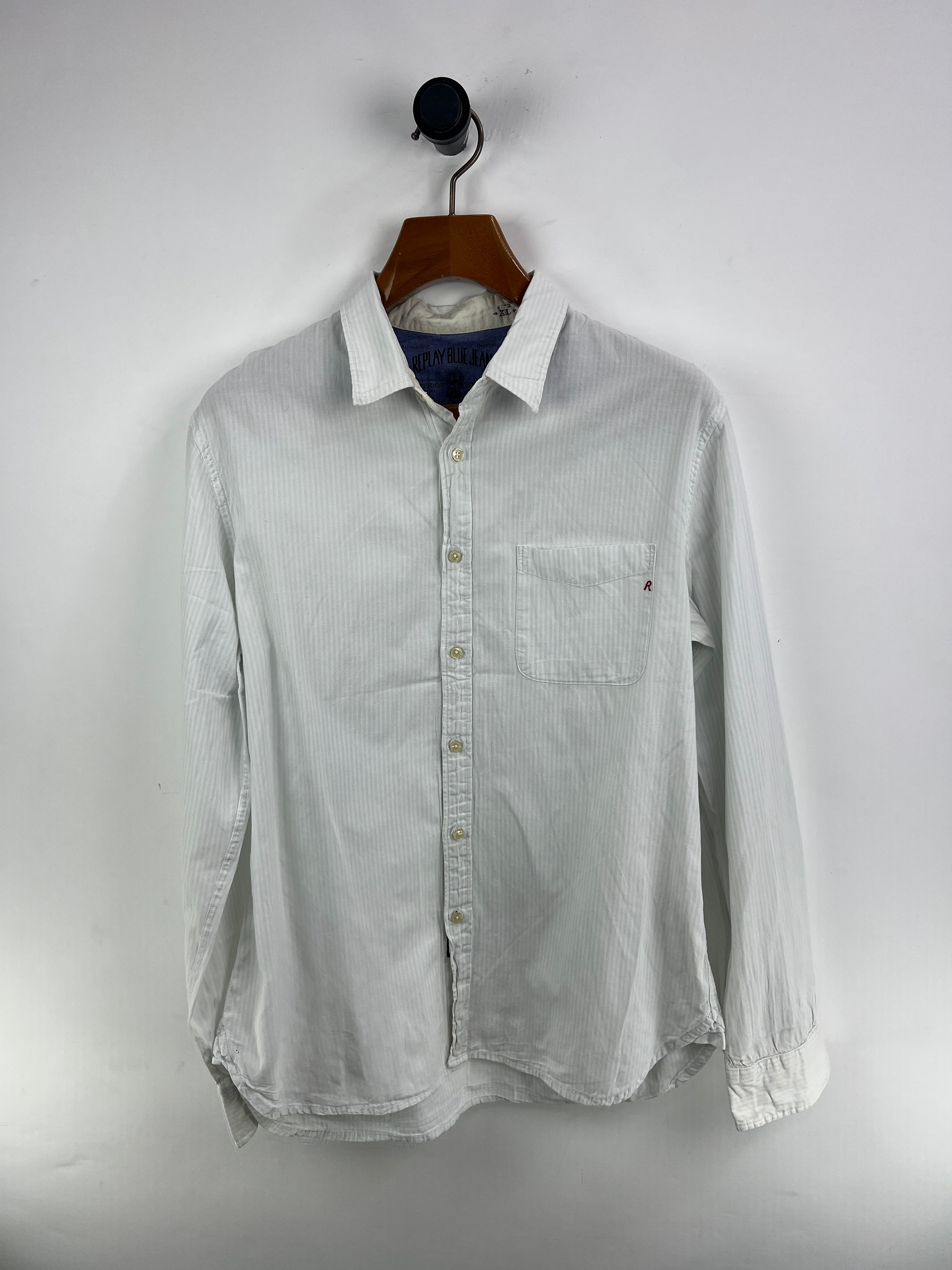 Royal Blue Linen Shirt (Large)