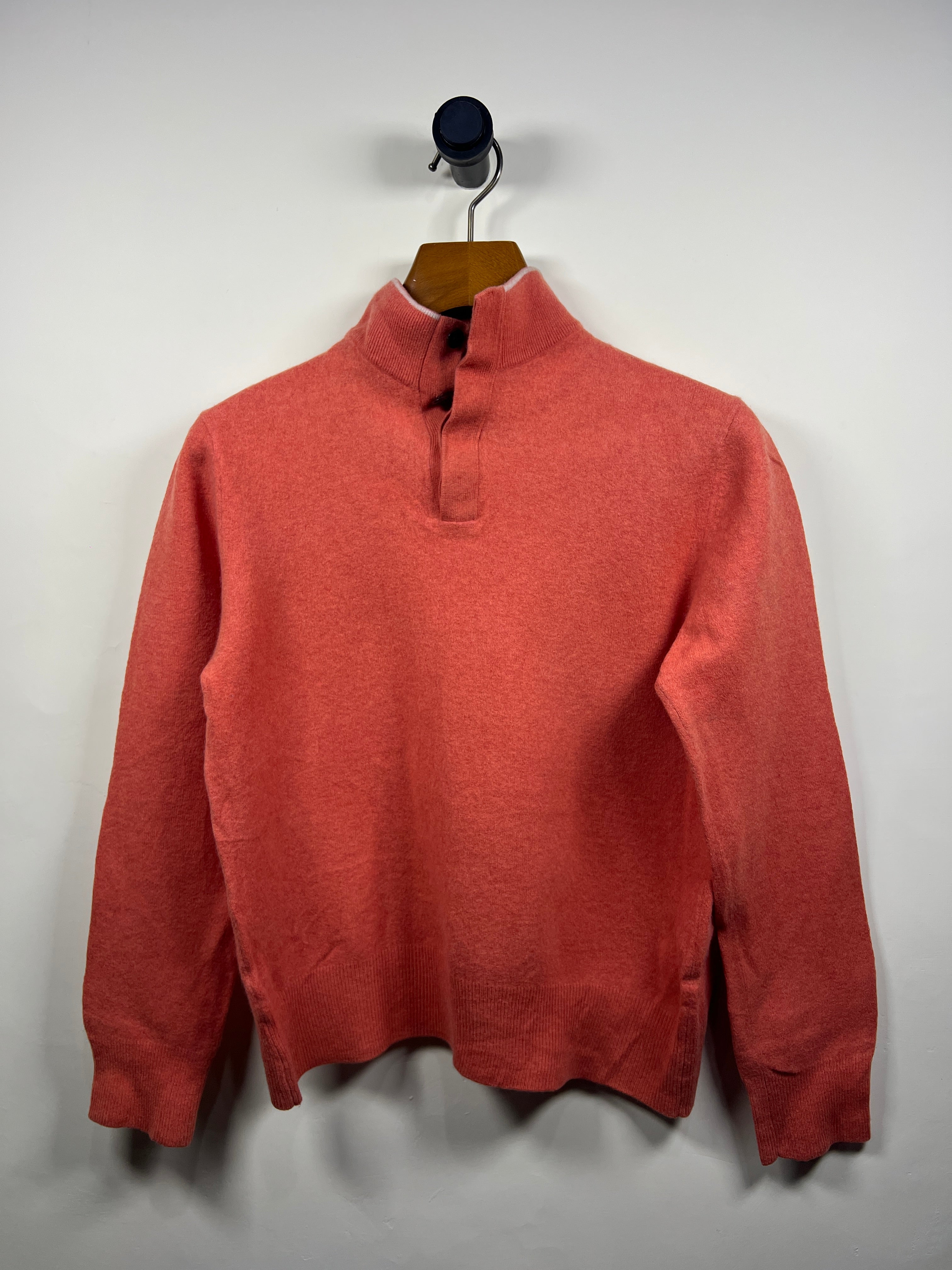 Maestro Lambswool Quarter Buttoned Sweater (Small)