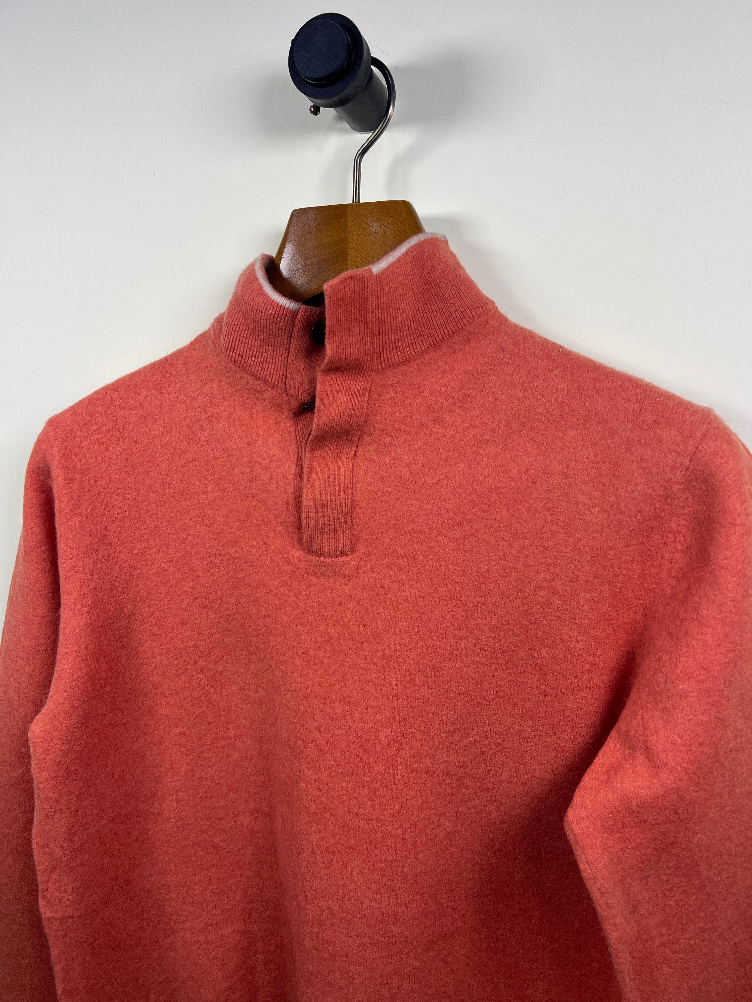 Maestro Lambswool Quarter Buttoned Sweater (Small)