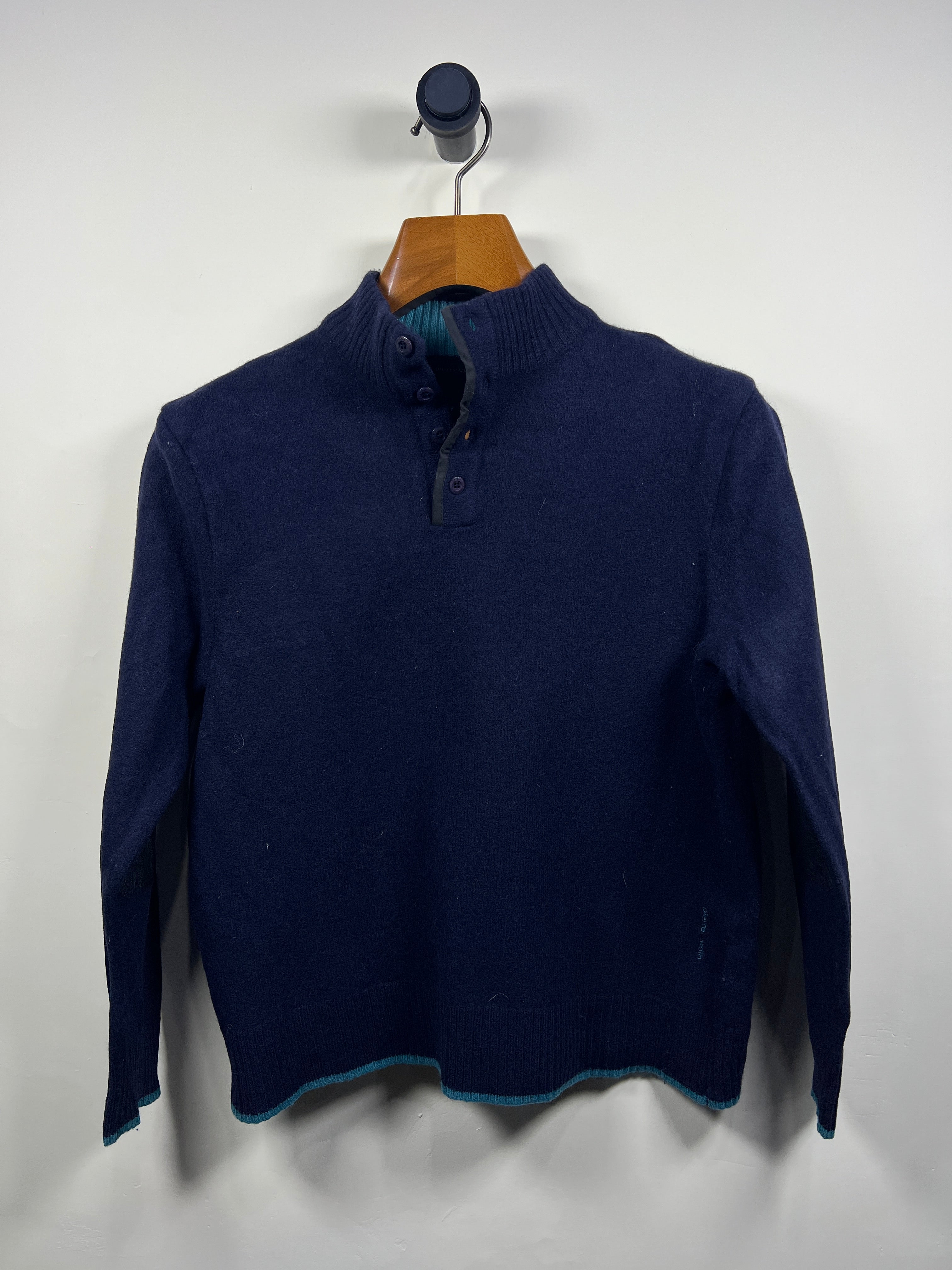 Pierre Cardin Lambswool Quarter Buttoned Sweater (Small)