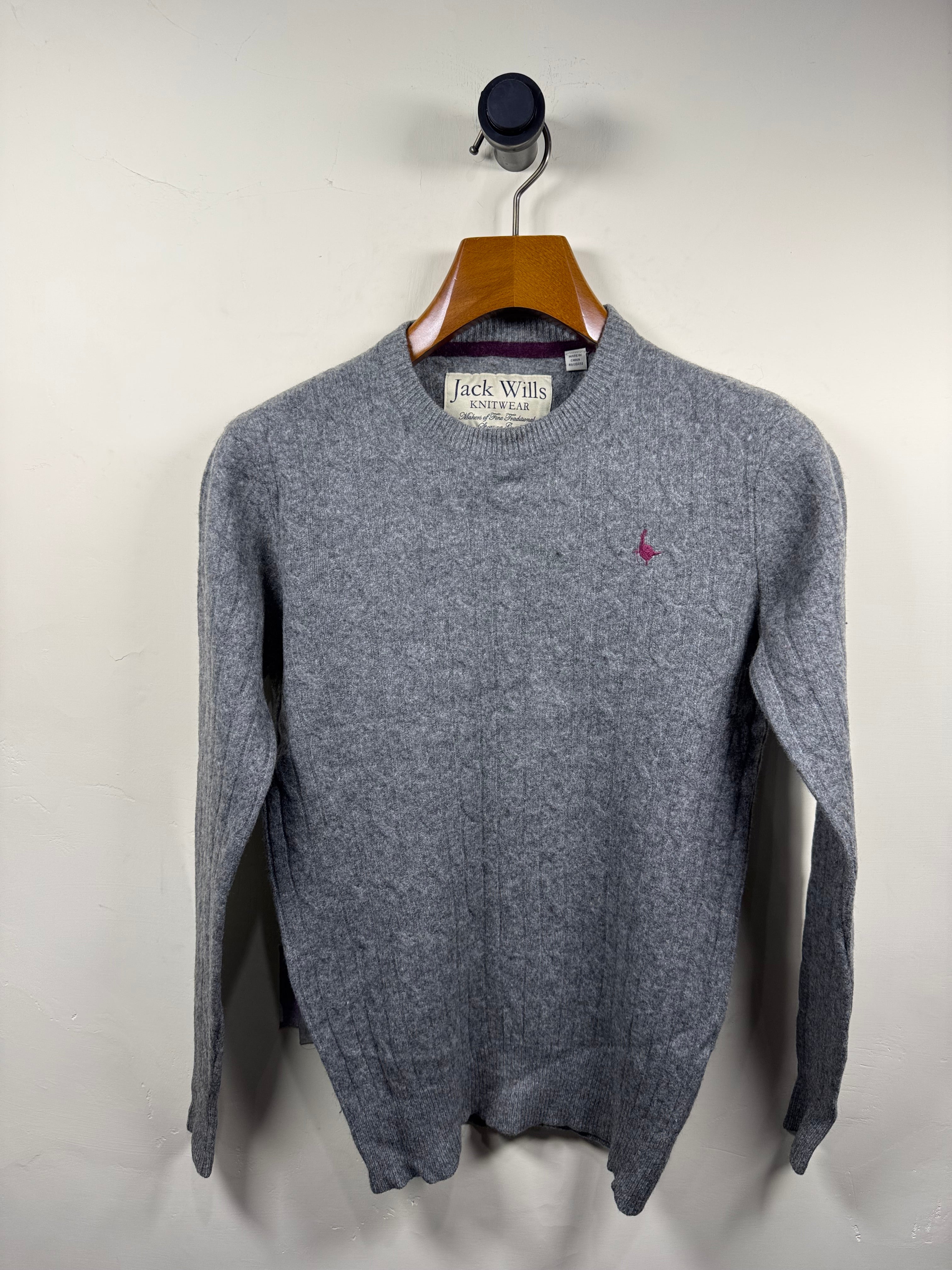 Jack Wills Lambswool Cable Knitted Sweater (Small)