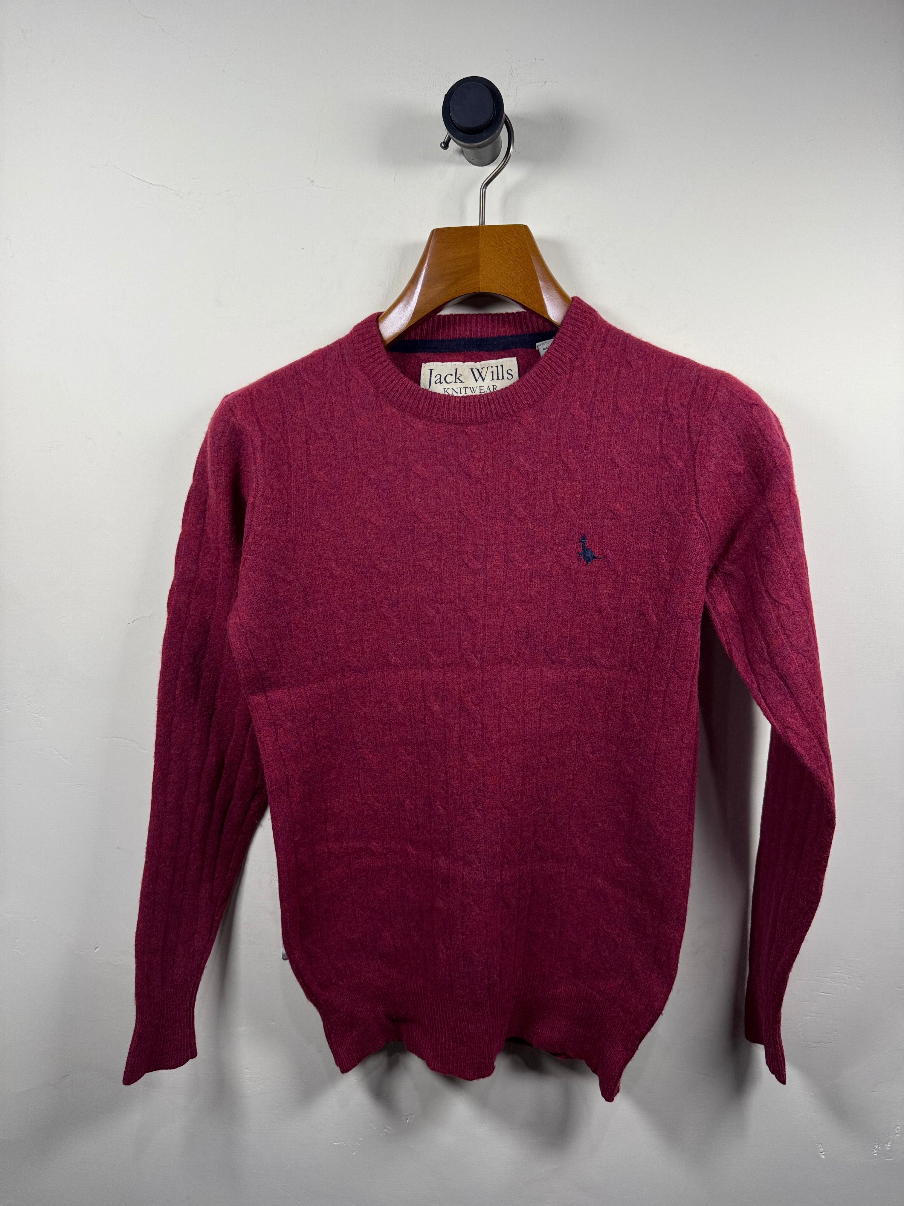 Jack Wills Lambswool Cable Knitted Sweater (Small)