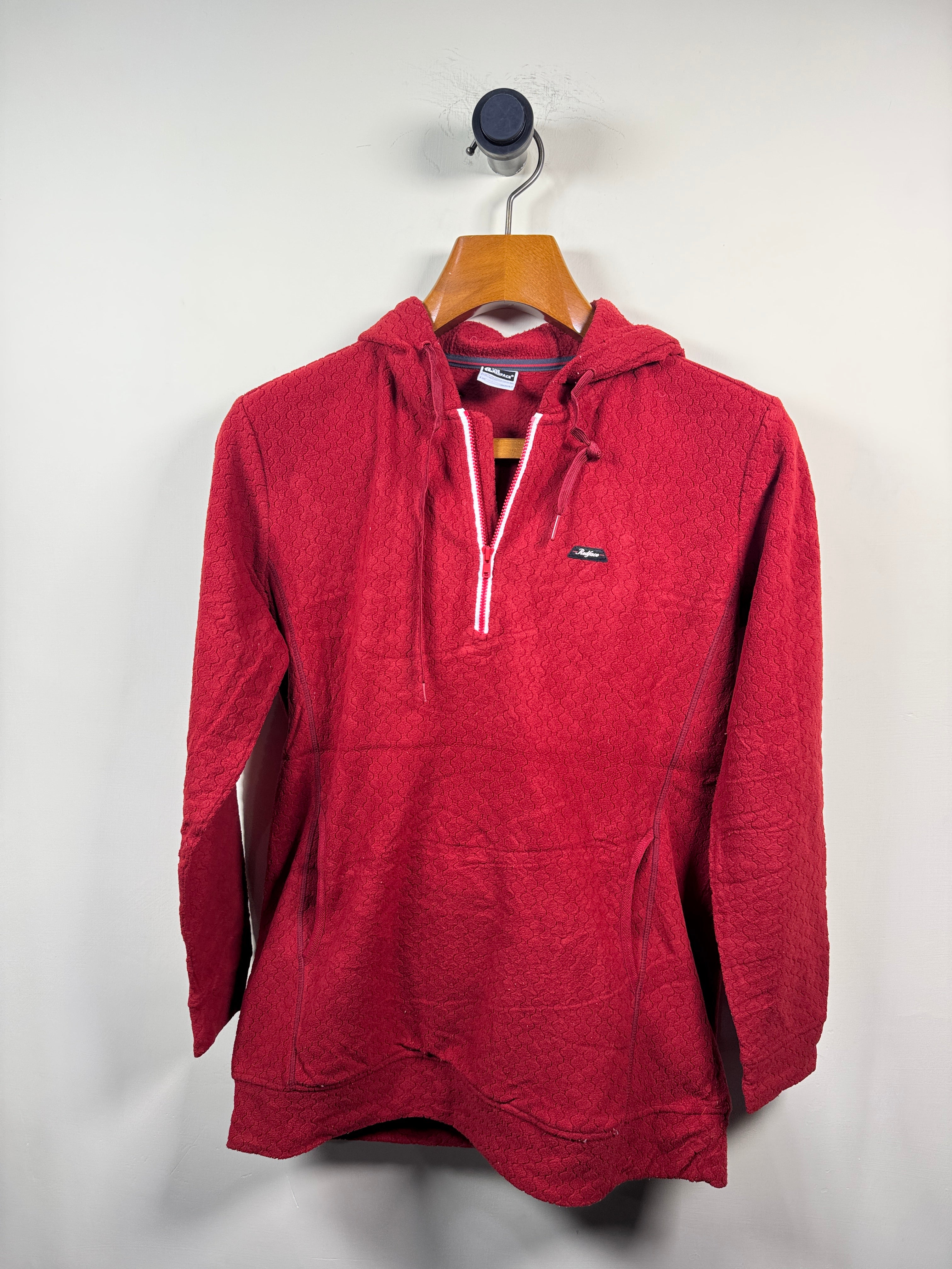 Red Face Fleece Quarter Zipper (Women) (Medium)