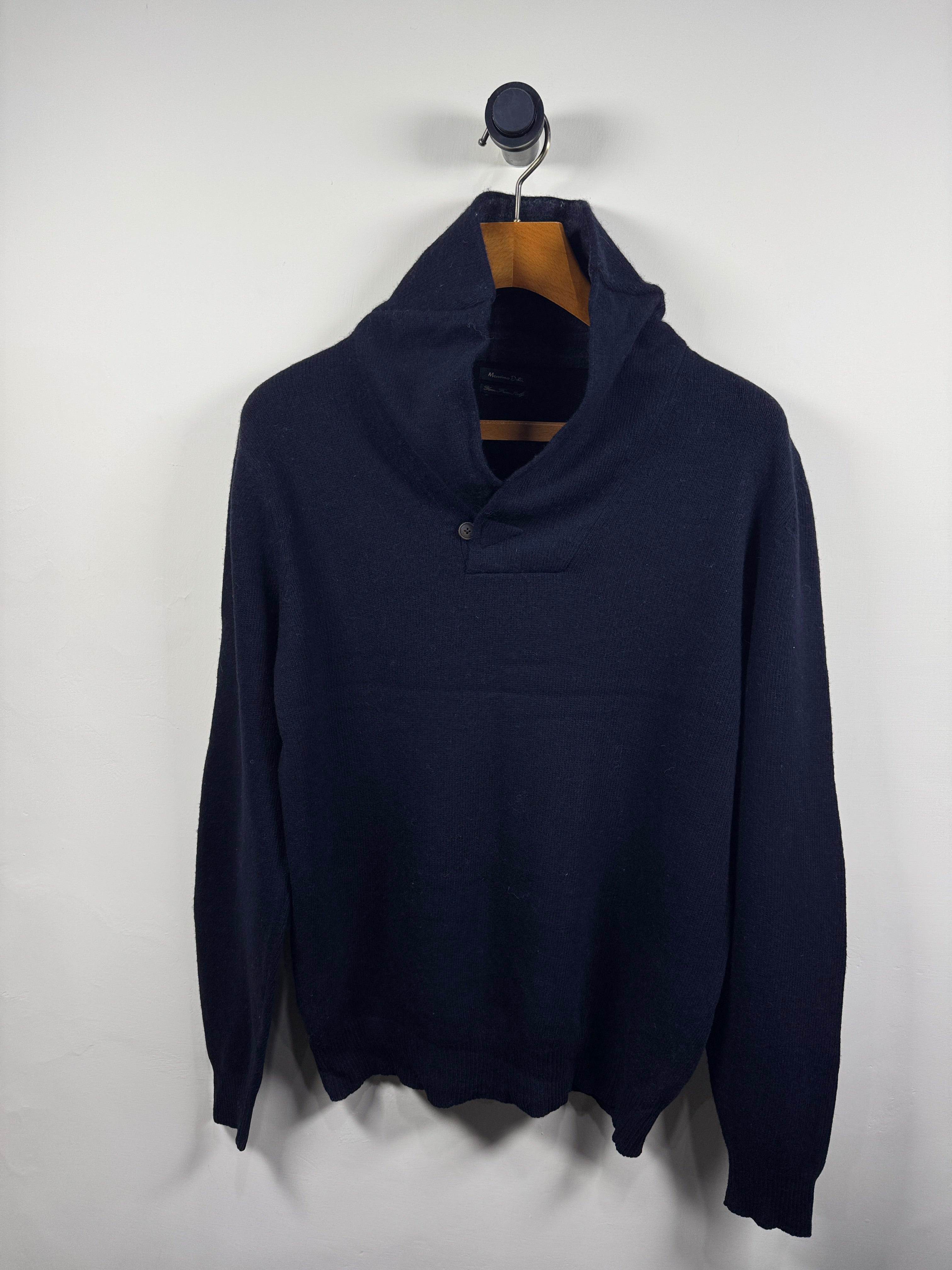 Massimo Dutti Italian Yarn Quarter Buttoned Sweater (Large)