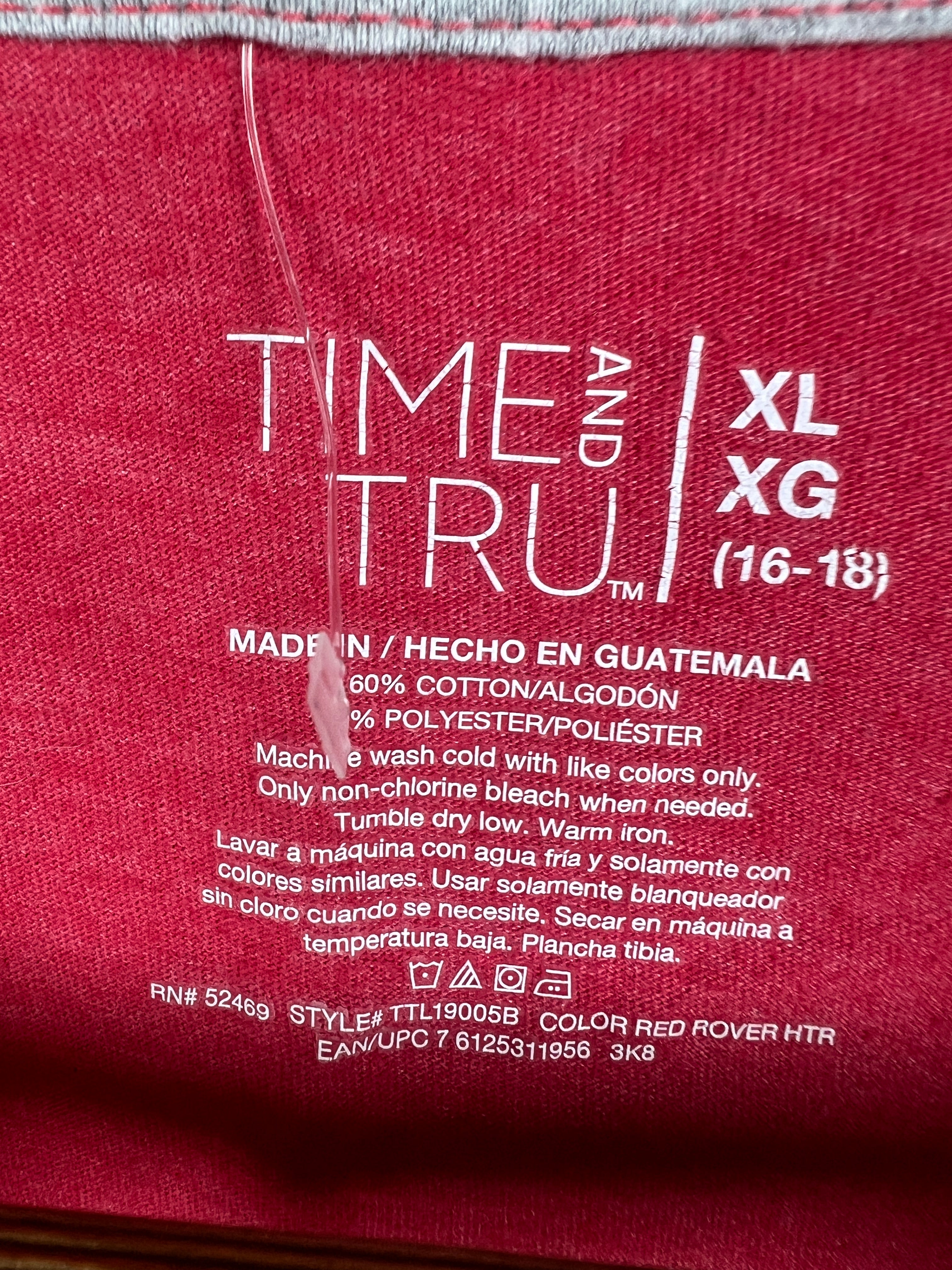 Time & Tru T-Shirt (Women) (Medium-Large)