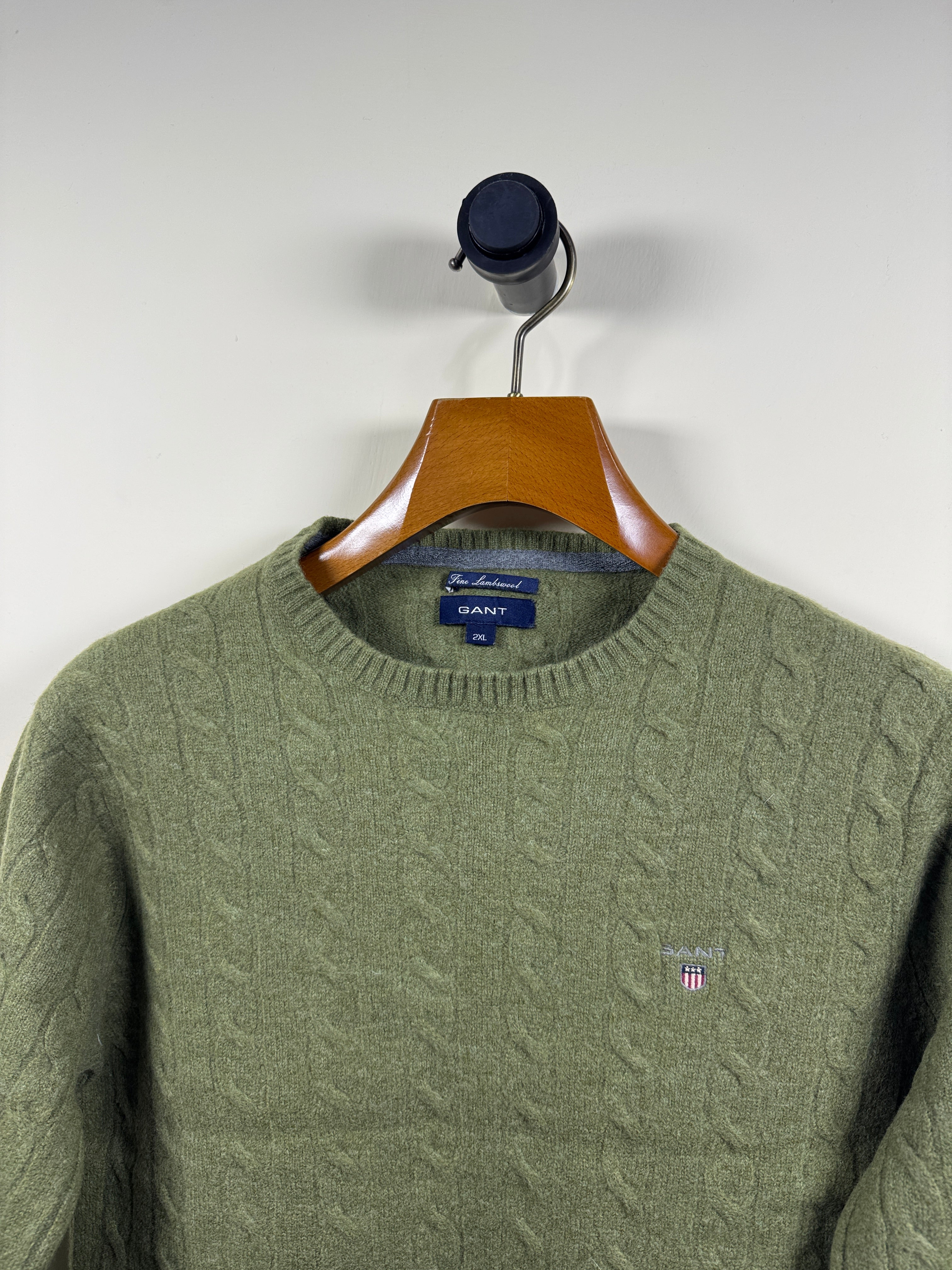 Gant Lambswool Cable Knitted Sweater (Small-Medium)