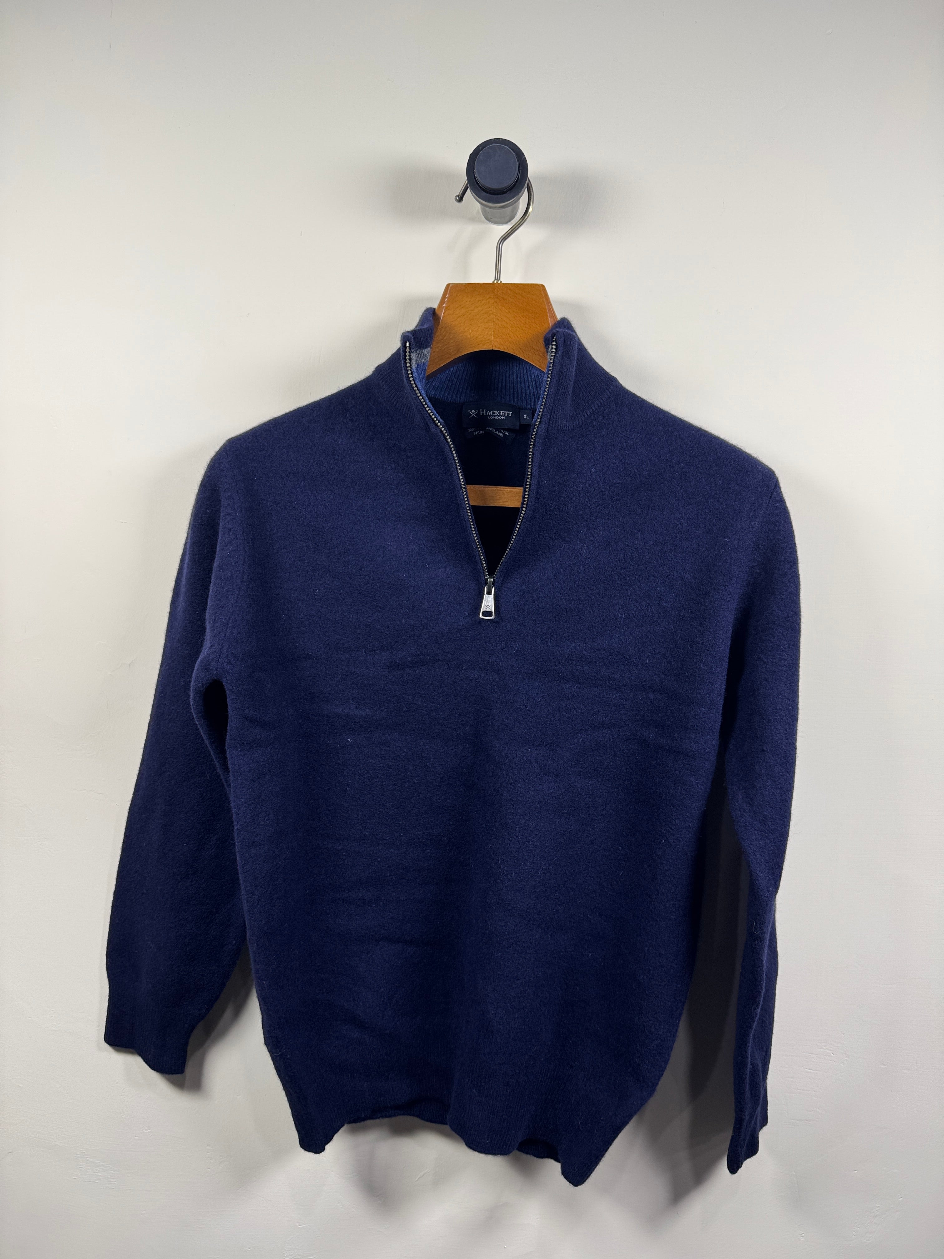 Hackett London Lambswool Quarter Zipper Sweater (Small-Medium)