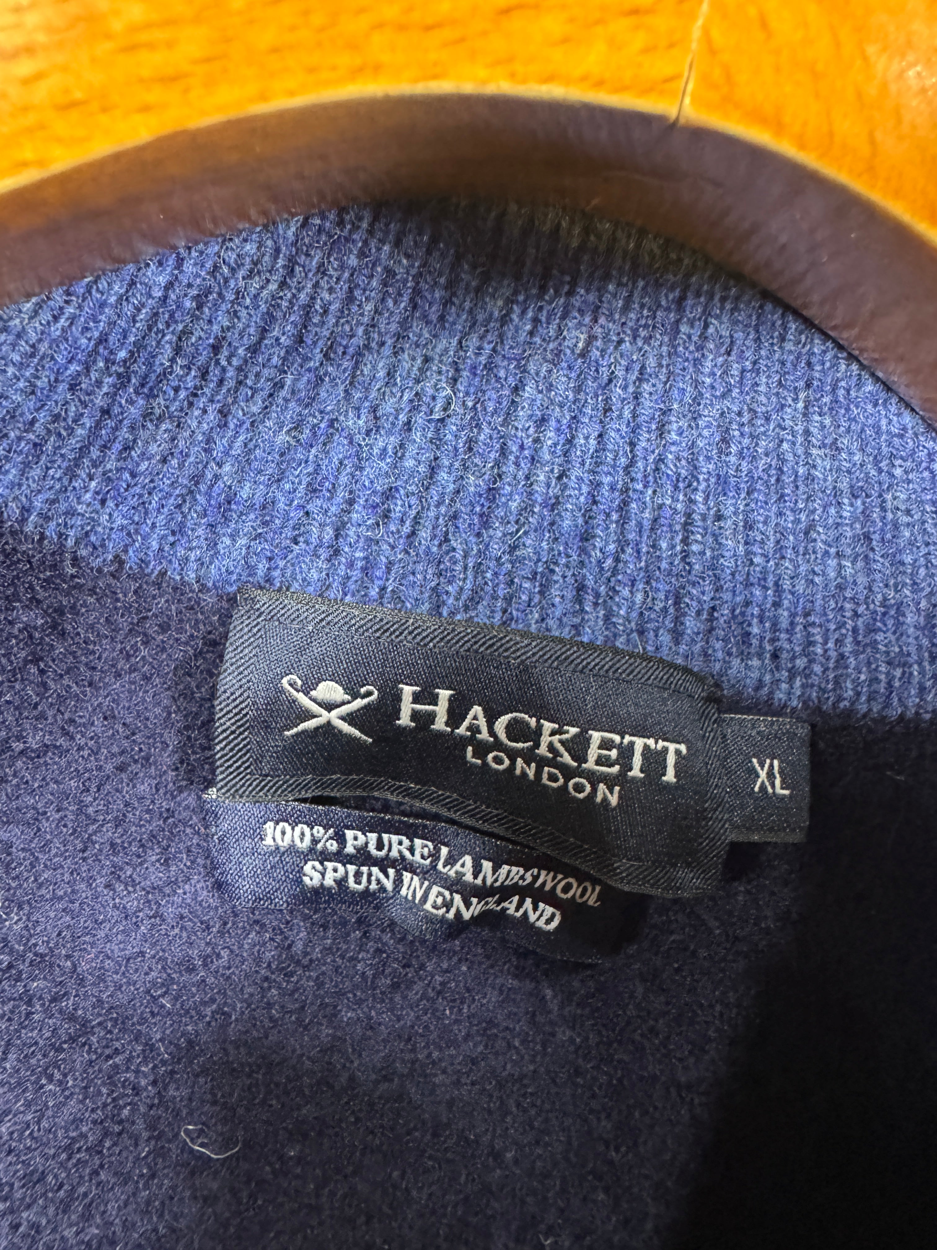 Hackett London Lambswool Quarter Zipper Sweater (Small-Medium)