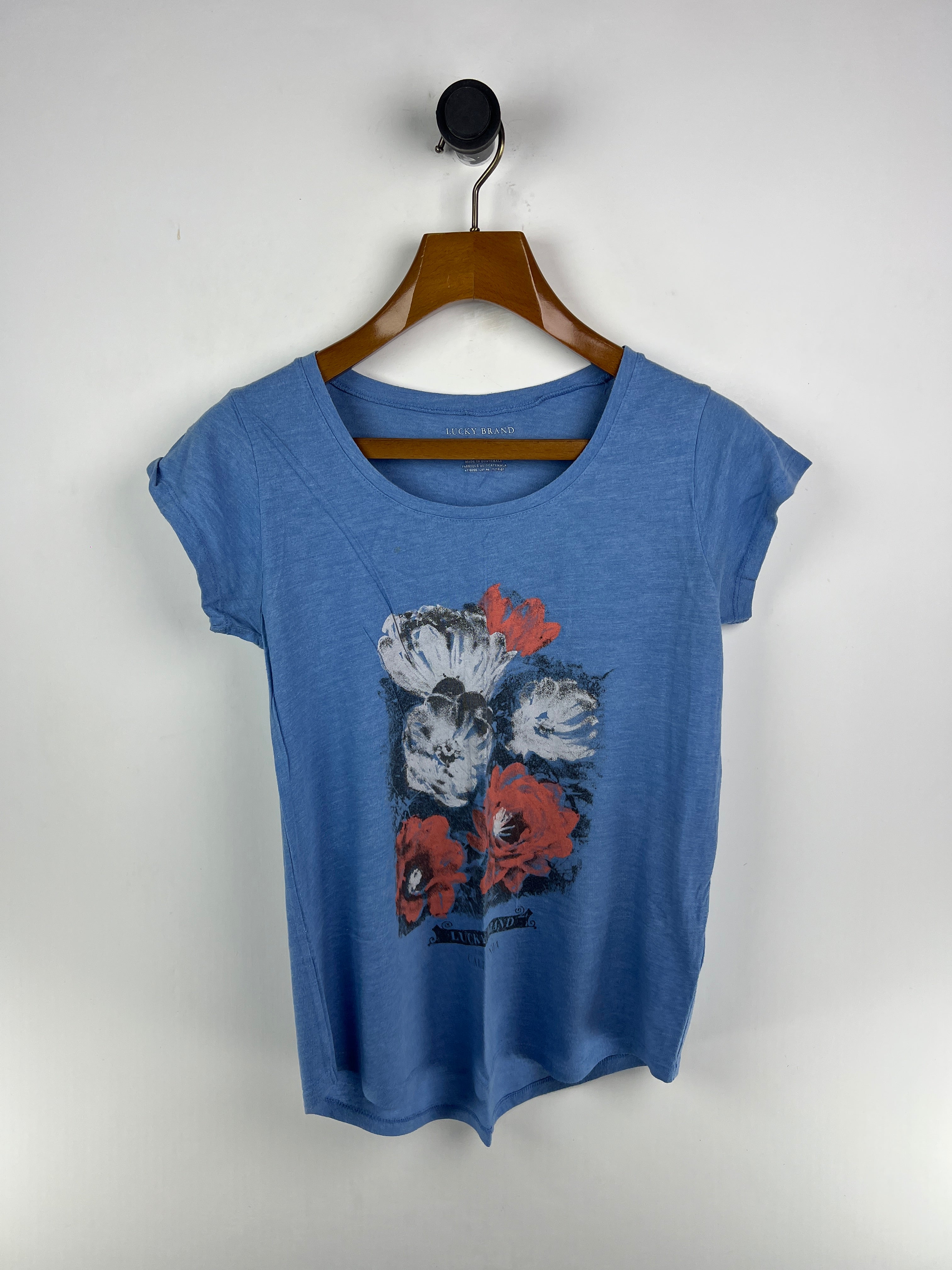 Lucky Brand T-Shirt (Women) (Small-Medium)