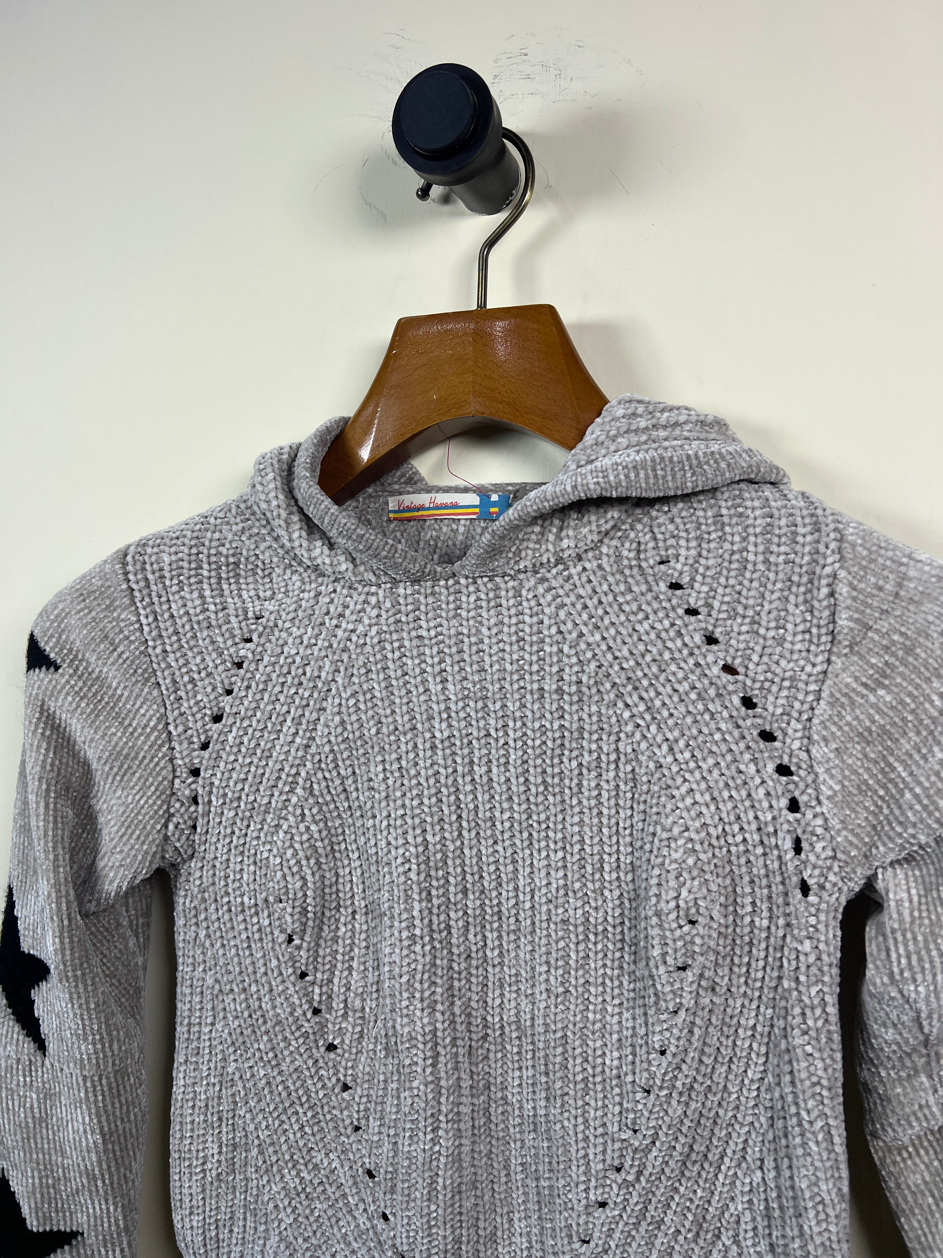 Vintage Crop Velvet Sweater (Women) (Small)