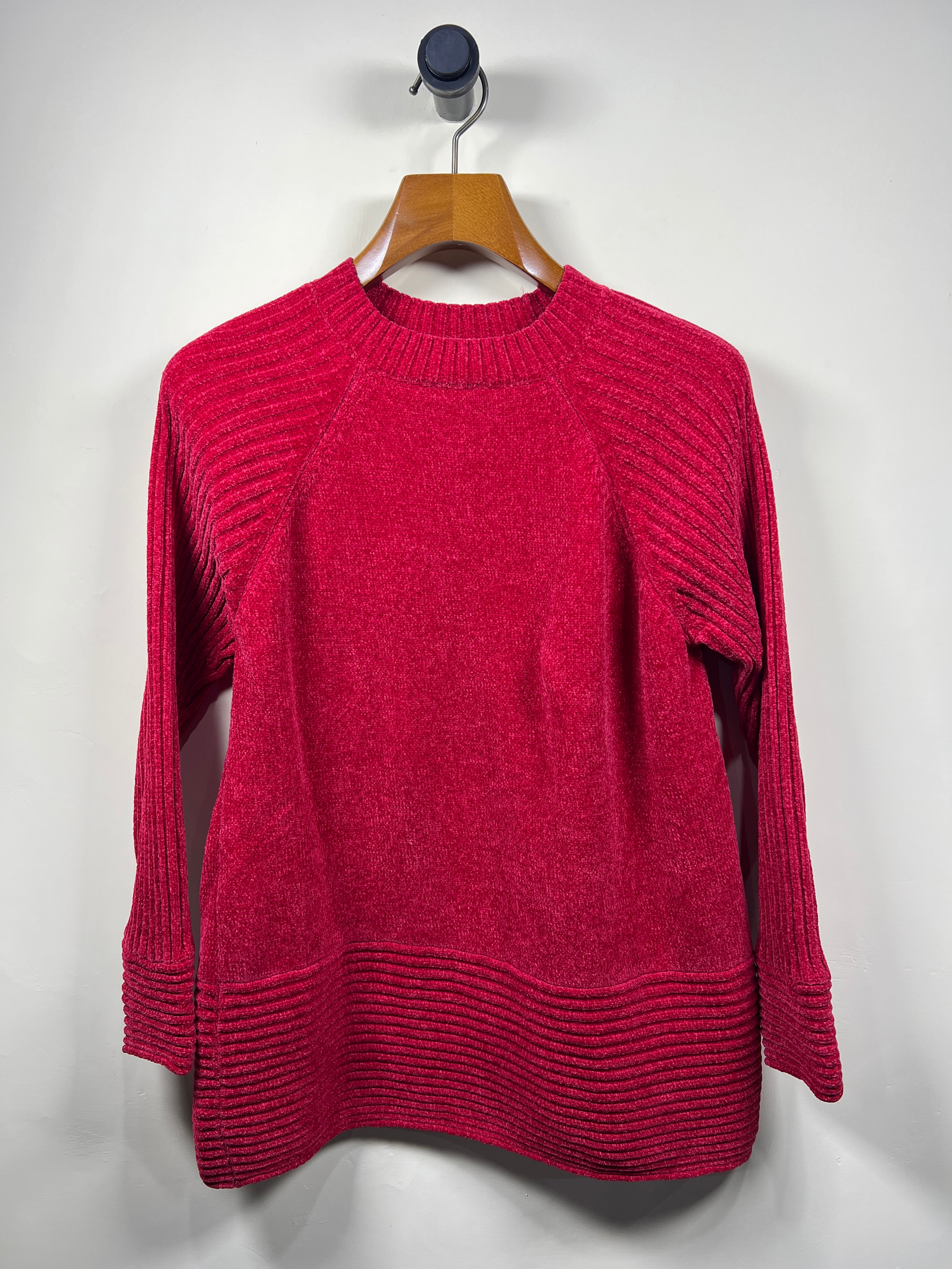 Denim & Co Velvet Sweater (Women) (Medium-Large)