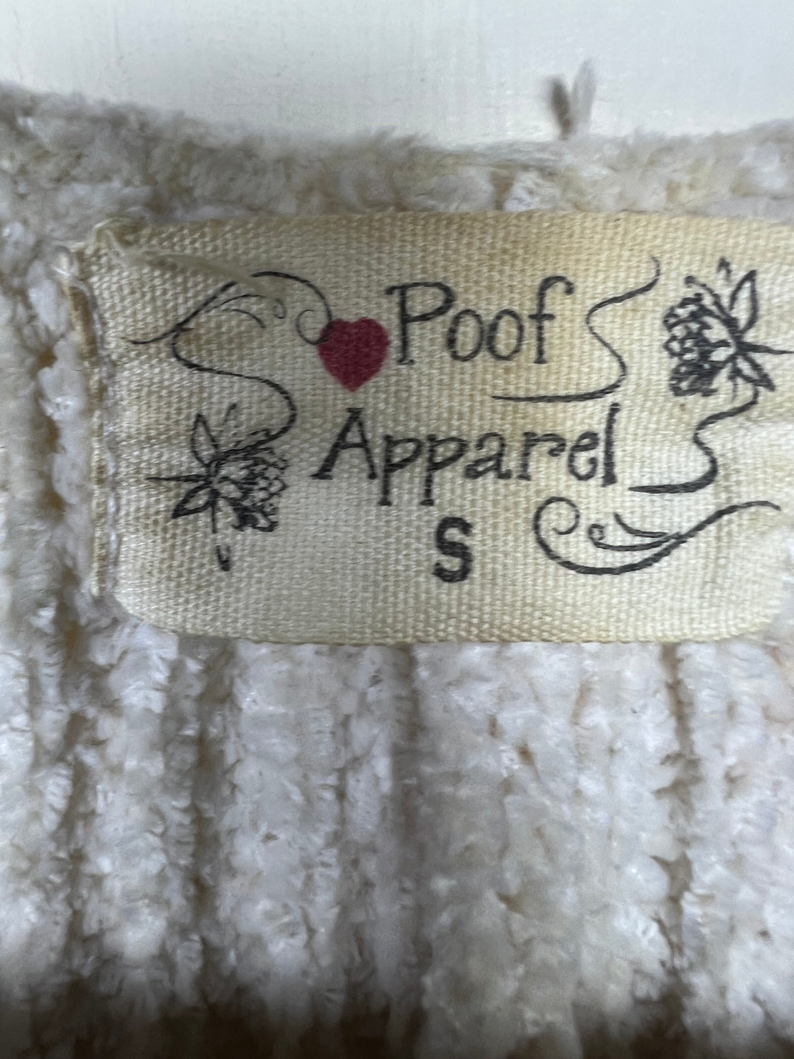 Poof Apparel Crop Velvet Sweater (Women) (Small)
