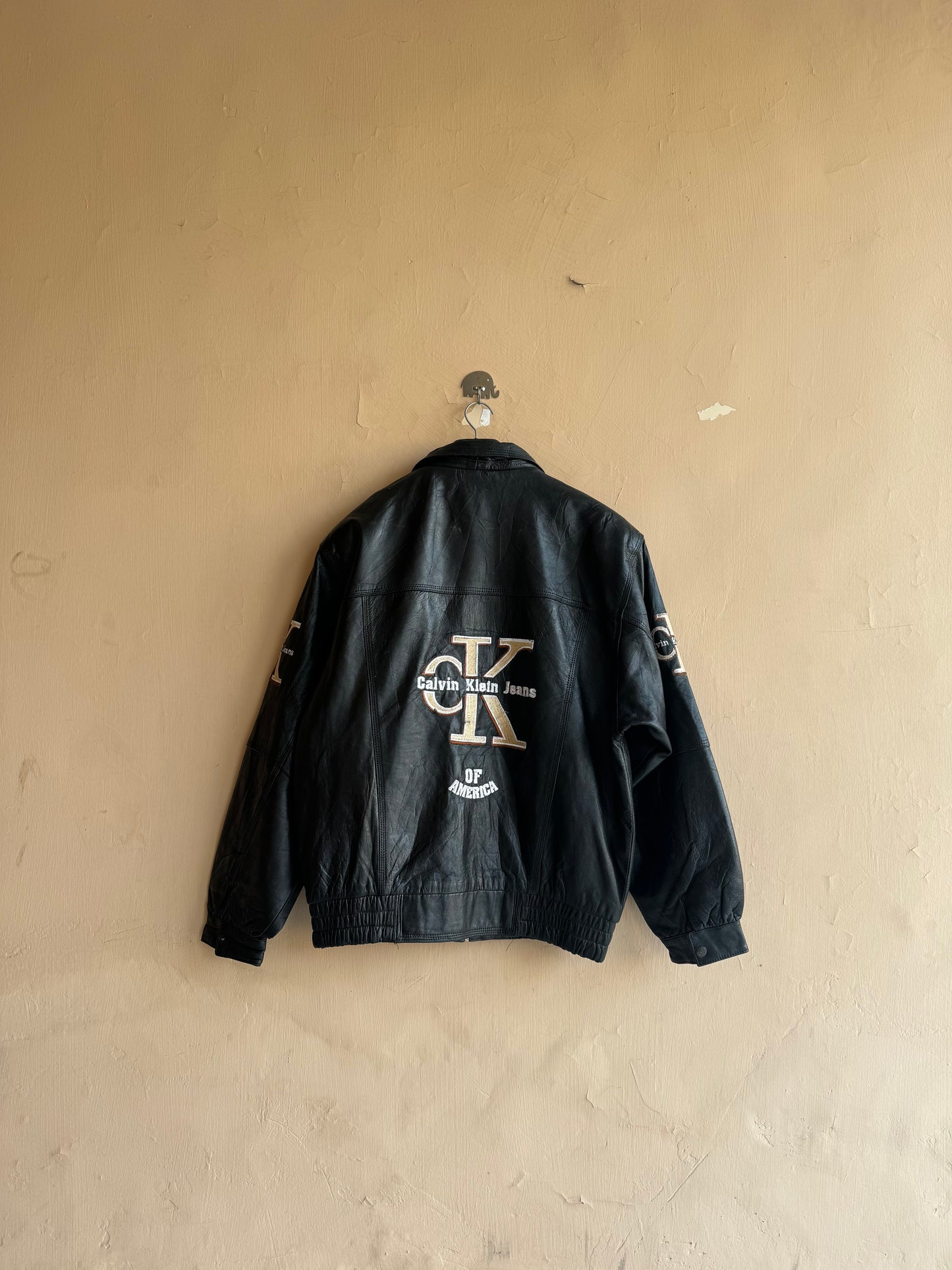 Calvin Klein Leather Jacket (Medium)