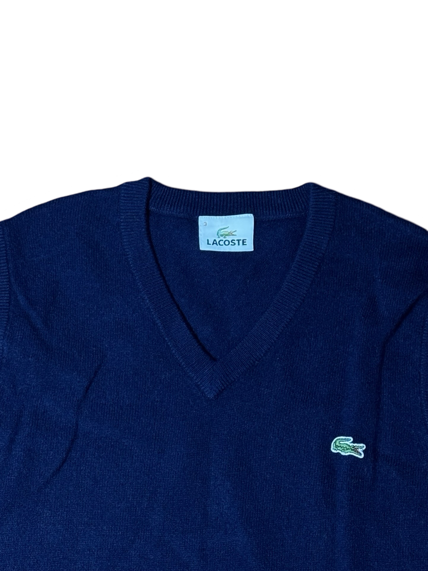 Lacoste Sleeveless Lambswool Sweater (Small)