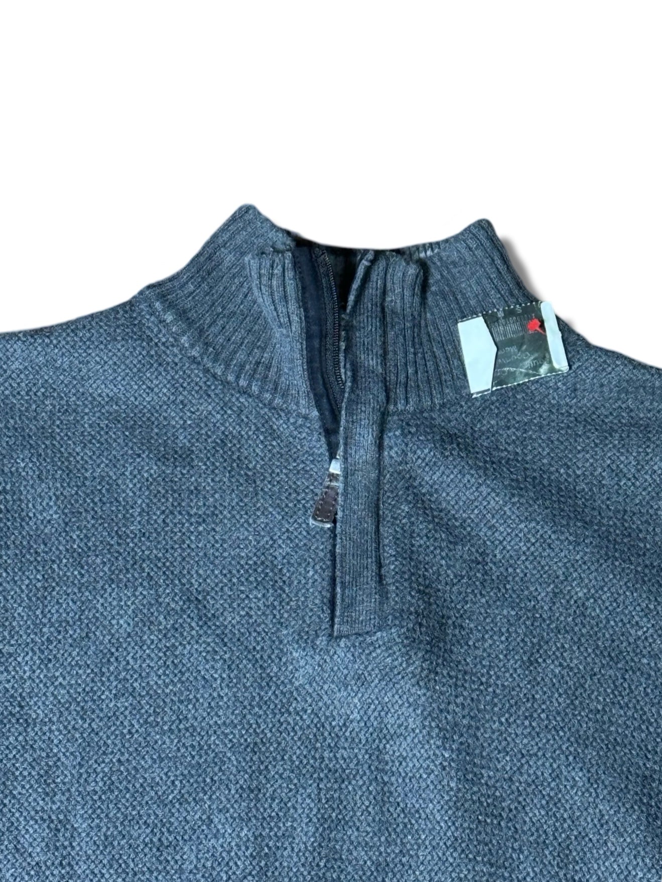 Tassa Ella Grey Wool Zipper Sweater (Medium)