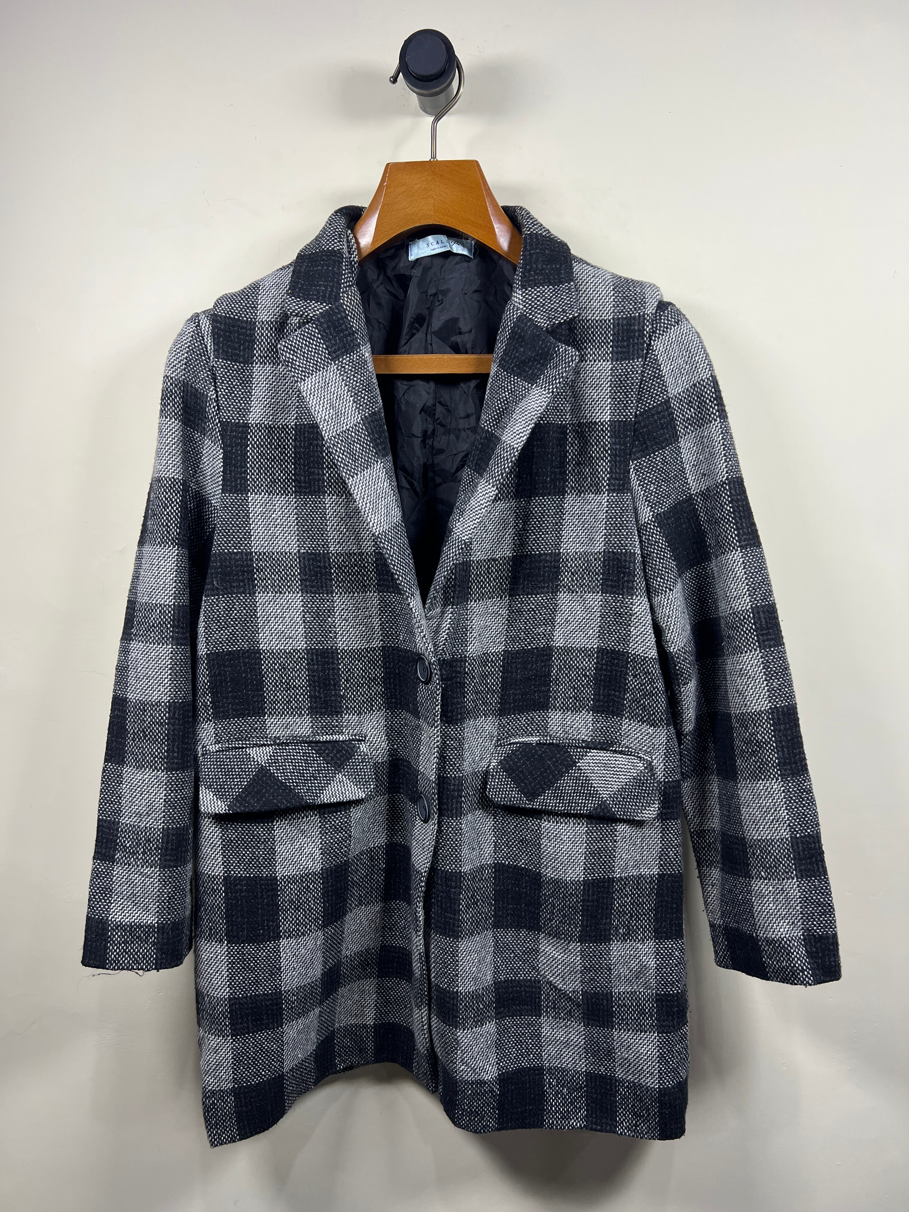 Scale Wool Long Coat (Women) (X-Large)