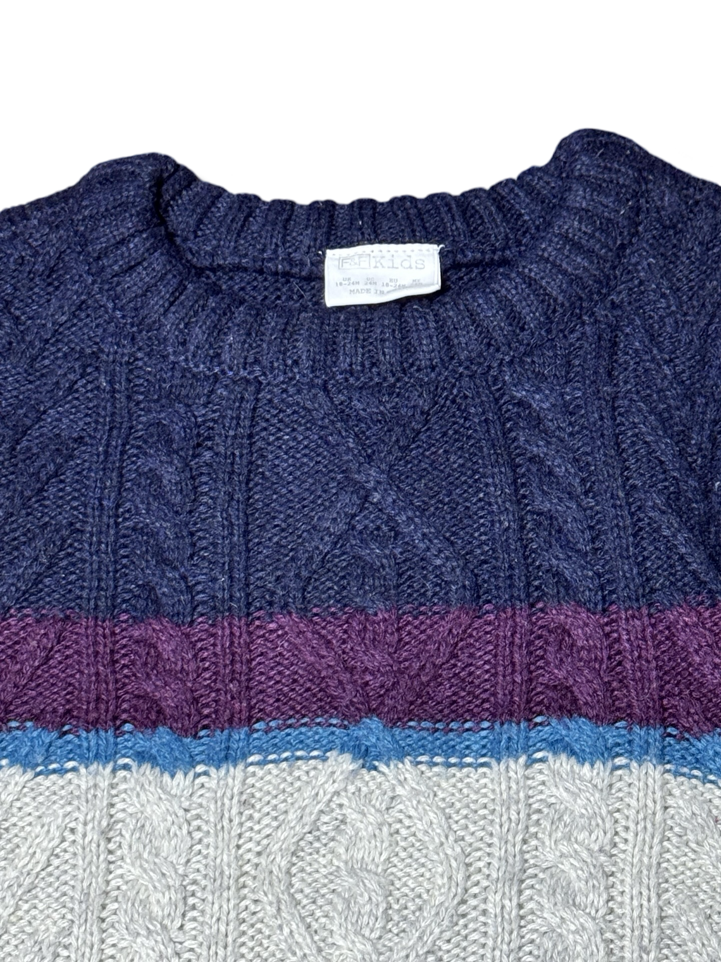 F&F Cable Knitted Wool Sweater Kids (4-6 Years)