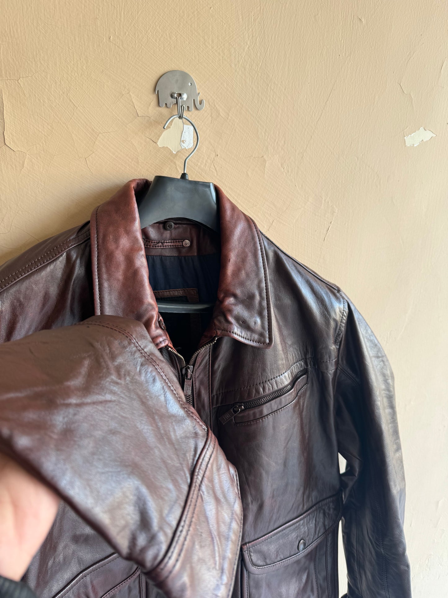 Pedro Del Hierro Leather Jacket (Large)