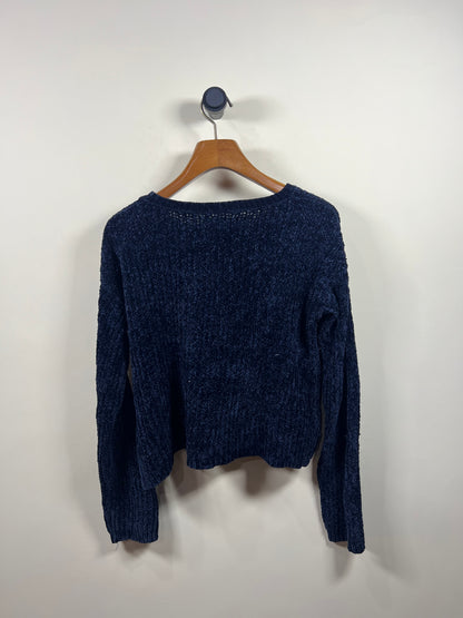 Aeropostale Crop Velvet Sweater (Women) (Large)
