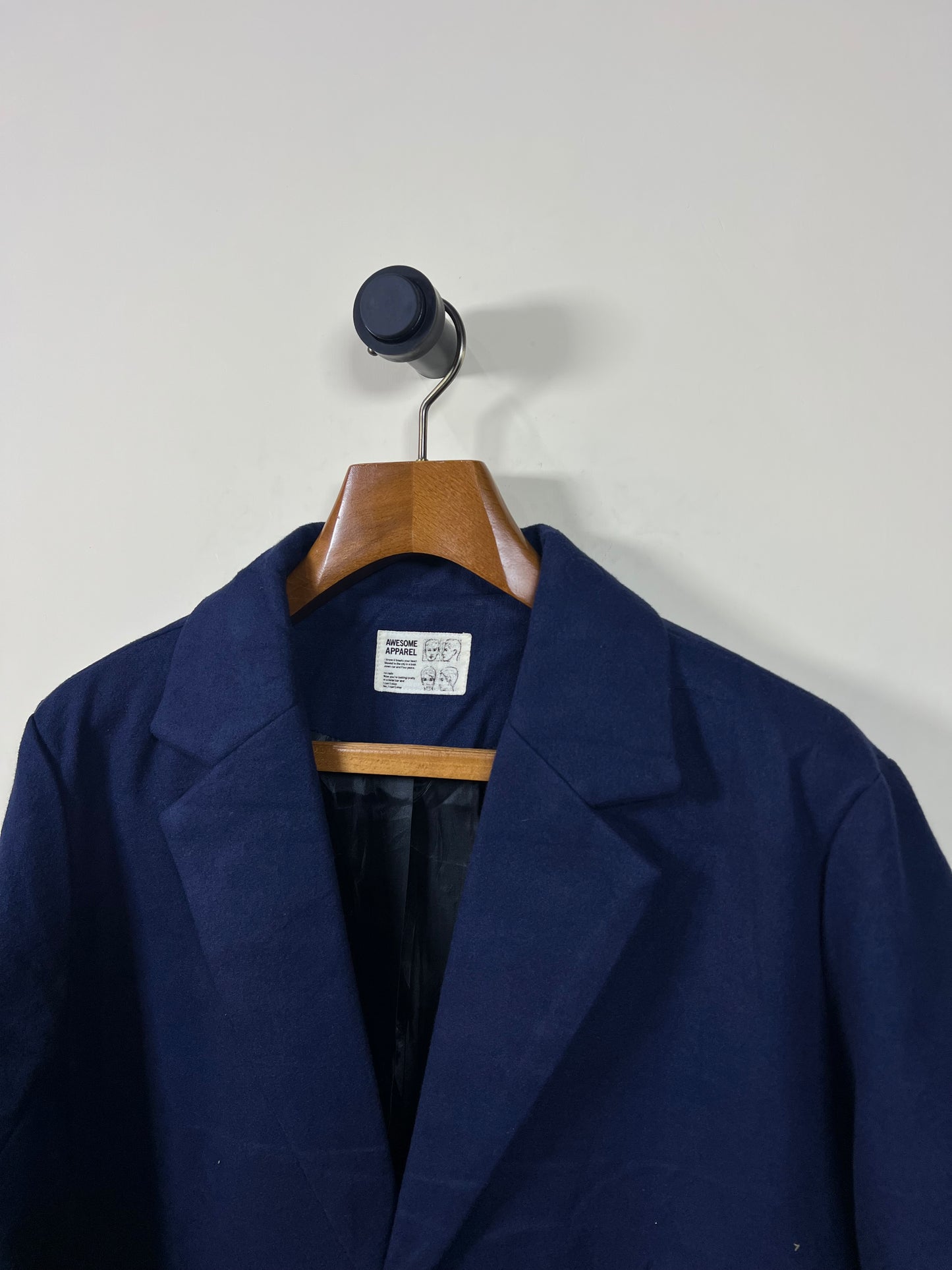 Awesome Apparel Wool Long Coat (Large)