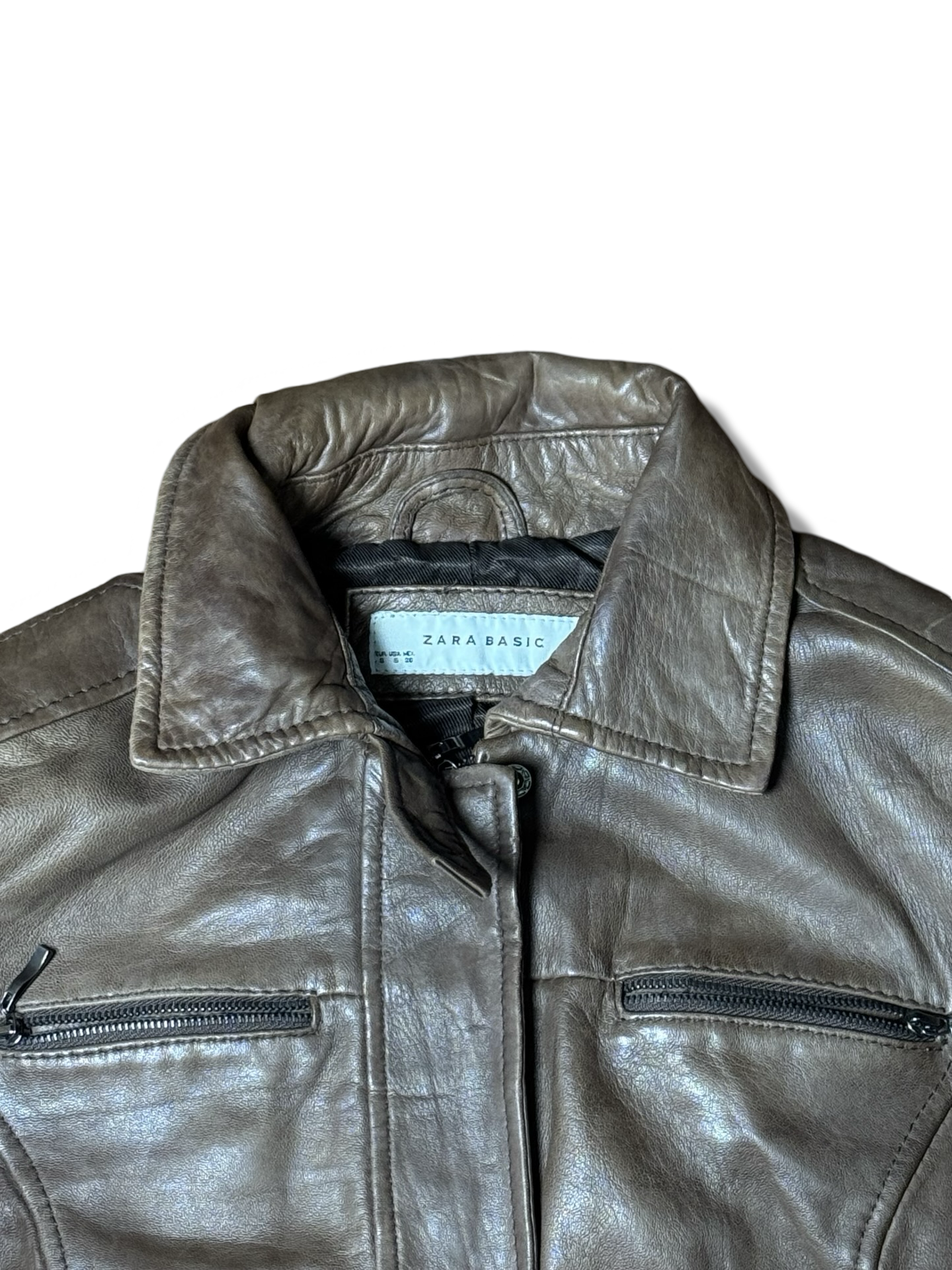 Zara Leather Jacket (F) (Small-Medium)