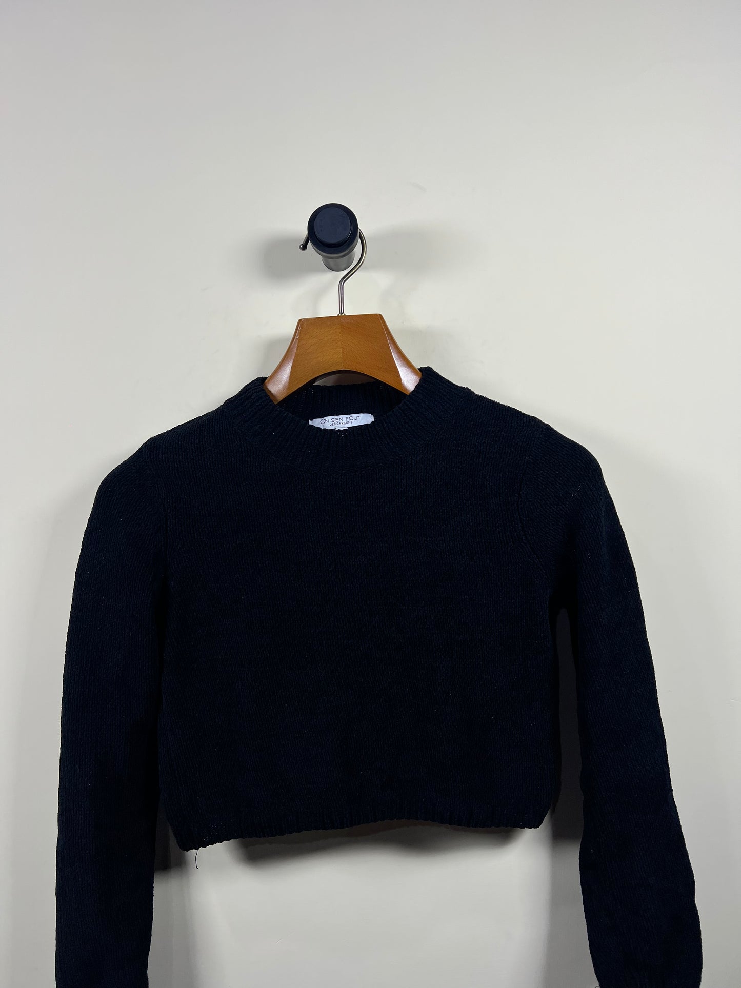 On S'en Fout Crop Velvet Sweater (Women) (Small)