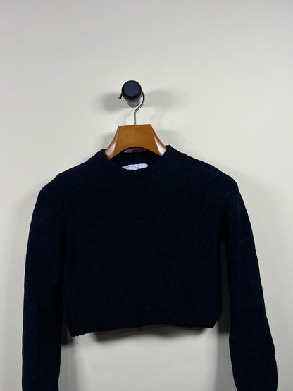 On S'en Fout Crop Velvet Sweater (Women) (Small)