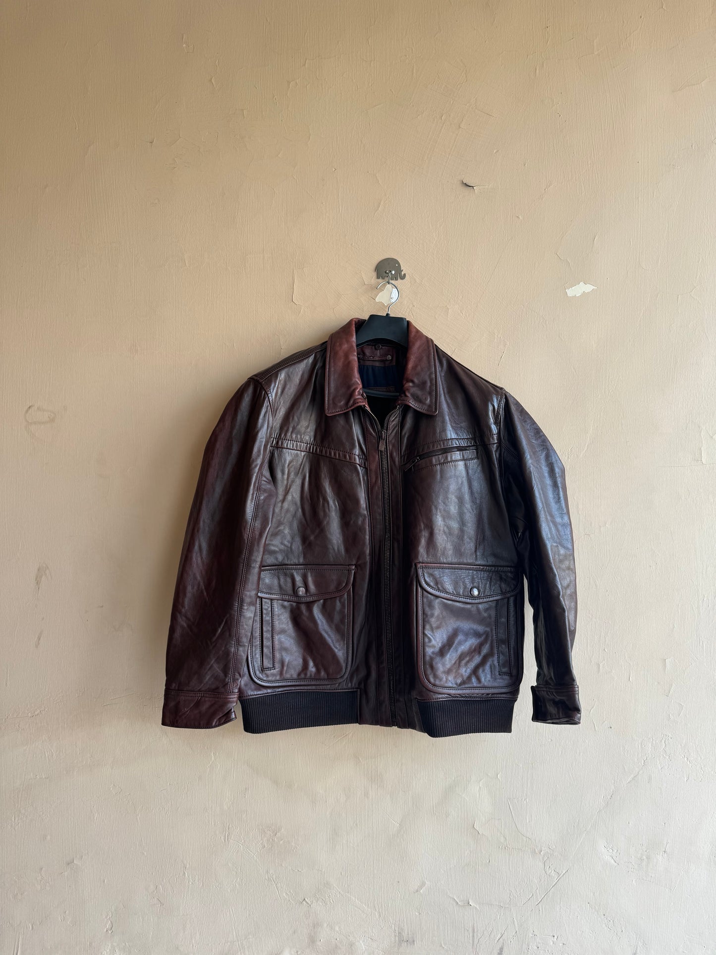 Pedro Del Hierro Leather Jacket (Large)