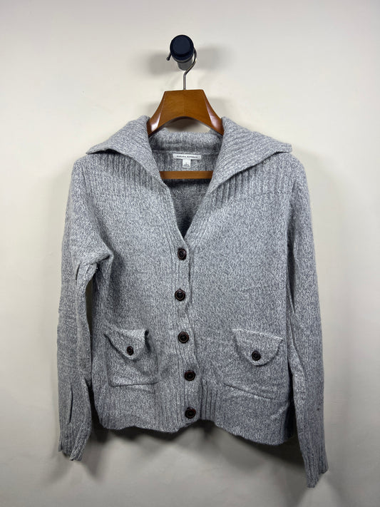 Banana Republic Lambswool Buttoned Sweater (Women) (Large)
