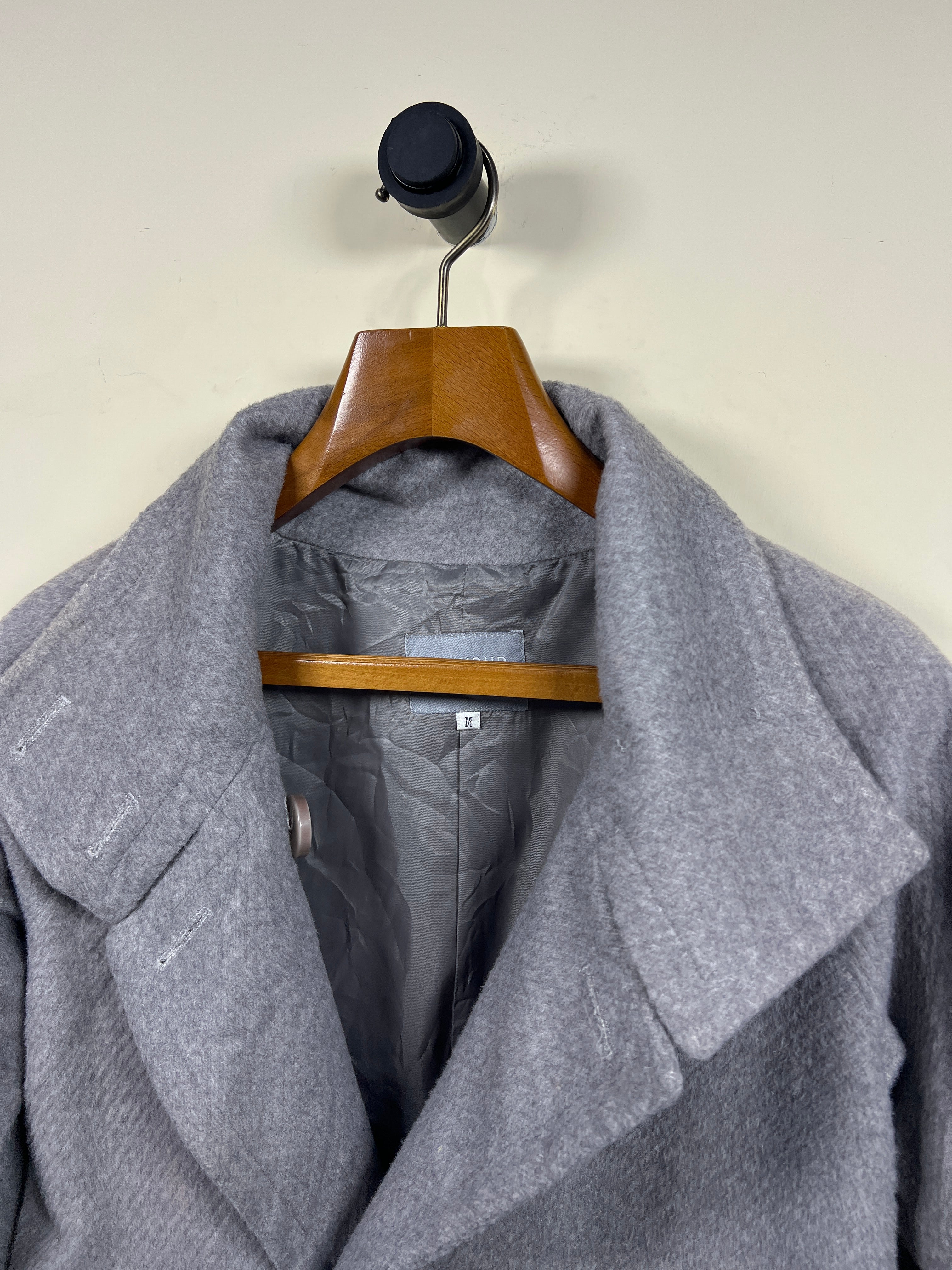 Looks Up Wool Long Coat (Women) (Medium-Large)