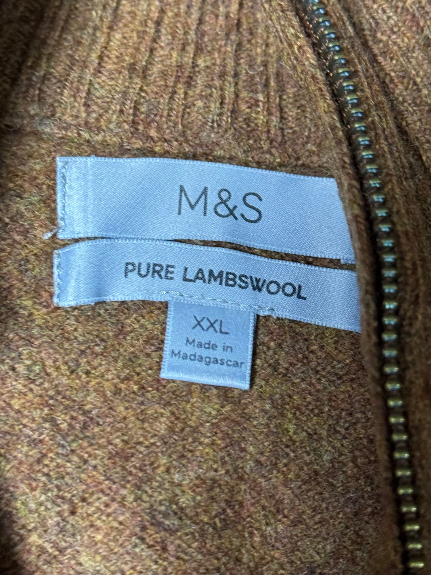 Marks&Spencer Old Money Lambswool Zipper Sweater (Medium-Large)