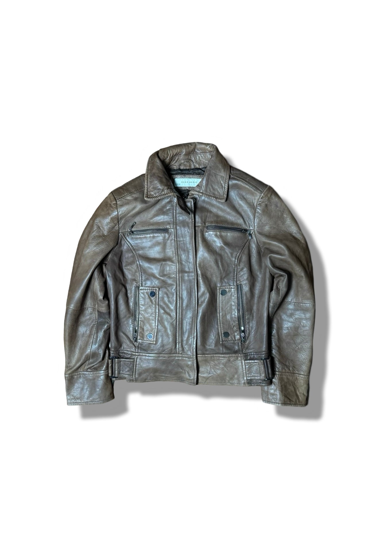 Zara Leather Jacket (F) (Small-Medium)