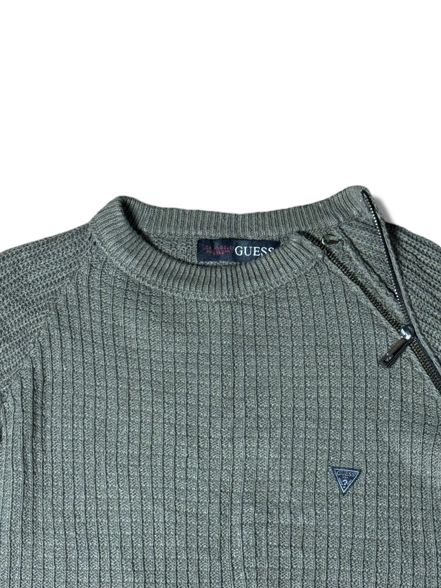 Guesss Wool Zipper Sweater (Small-Medium)