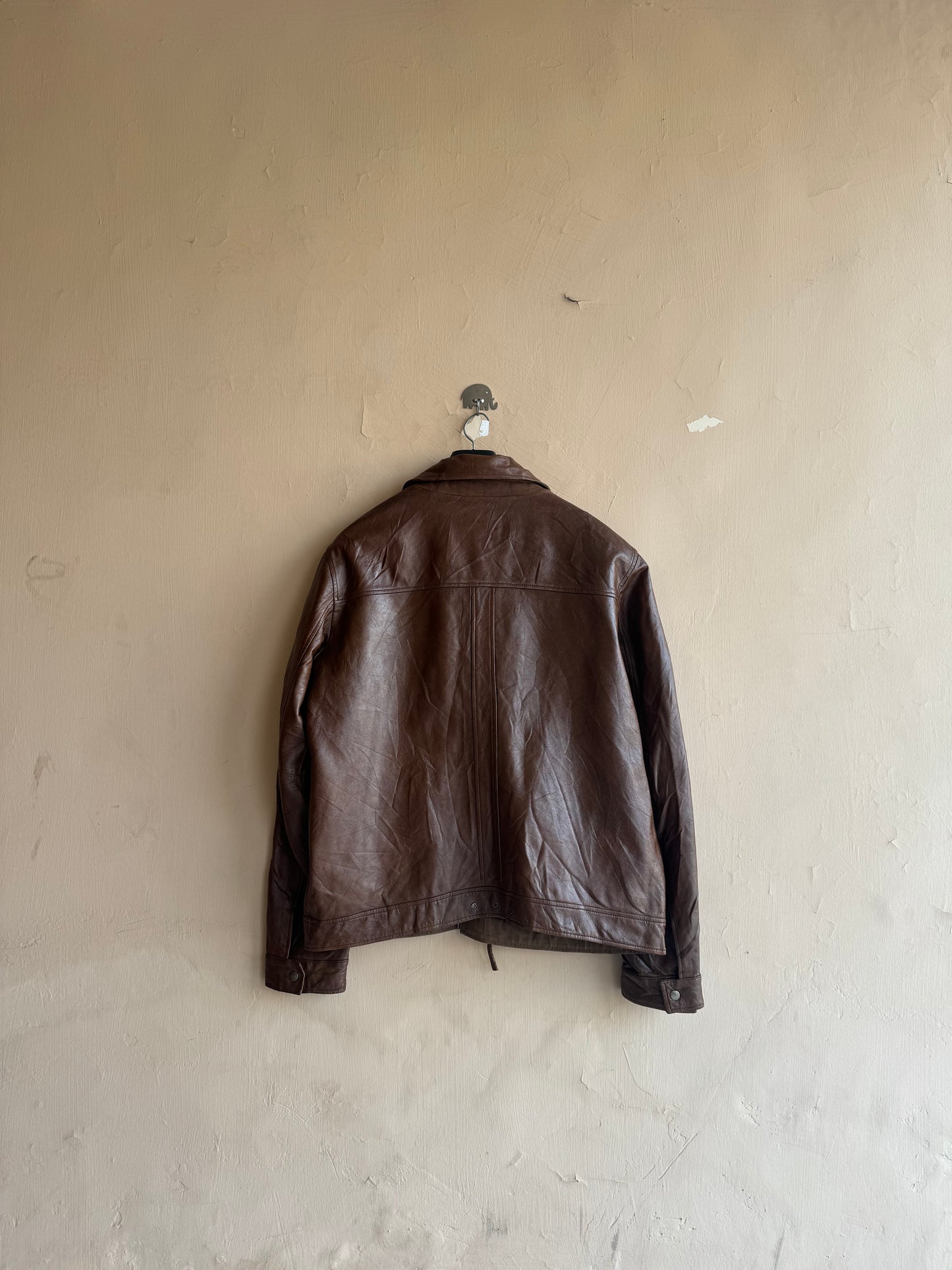 Zara Man Leather Jacket (Large)