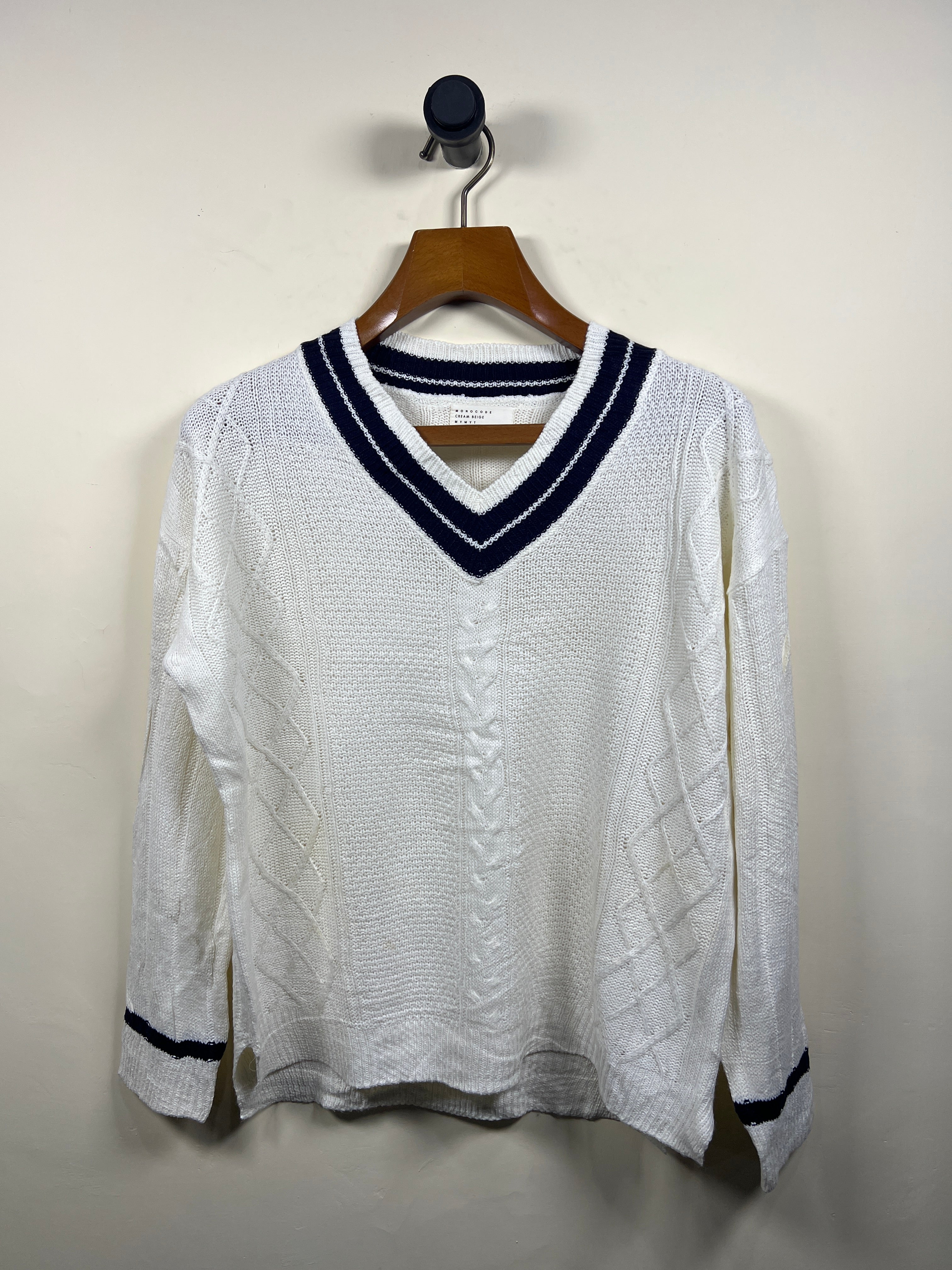 Monocode Cable Knitted Sweater (Women) (X-Large)