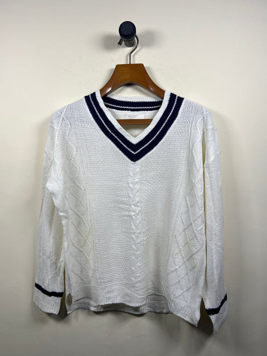 Monocode Cable Knitted Sweater (Women) (X-Large)